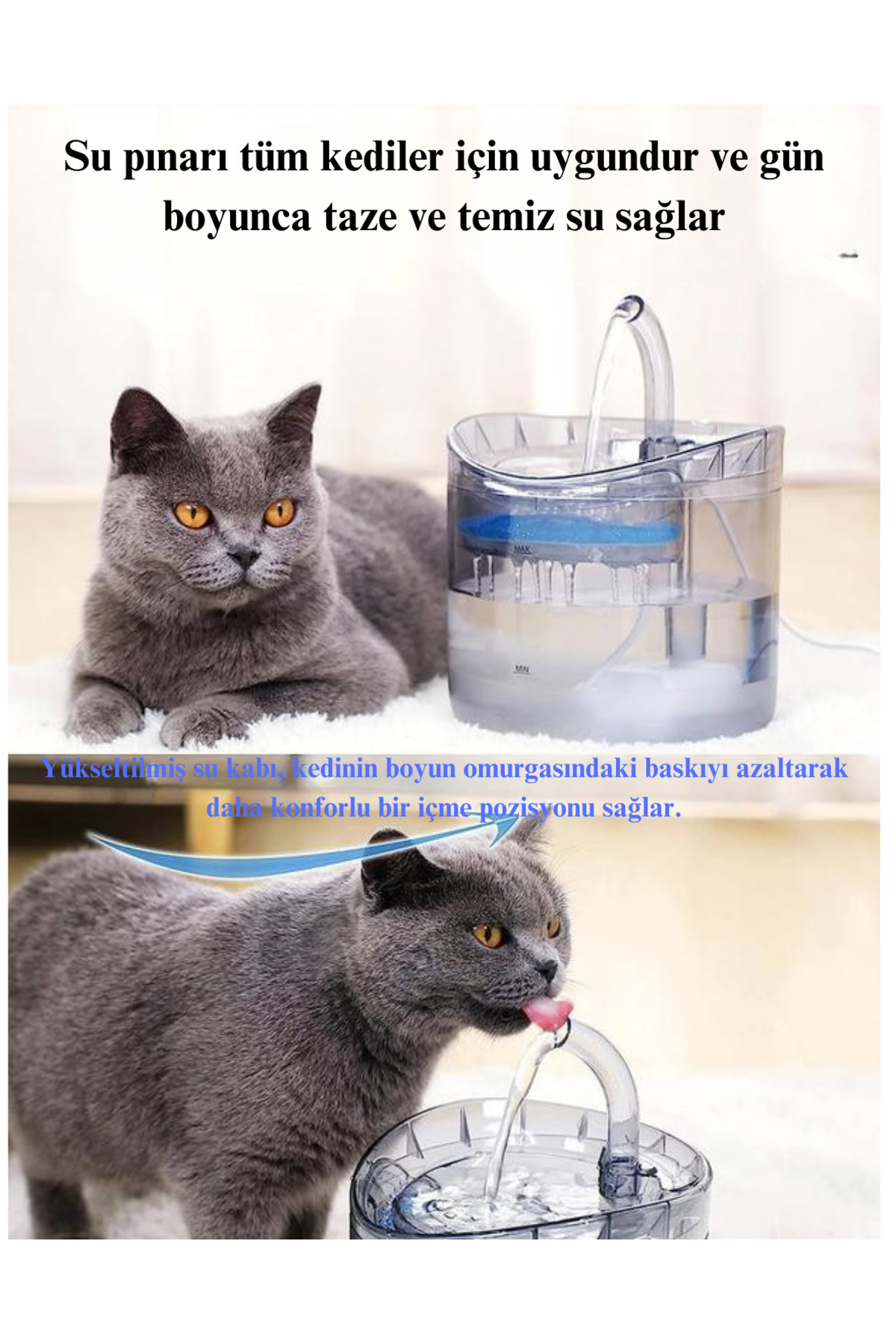 آبخوری فواره‌ای خودکار گربه و سگ مولتی‌زون MultiZone اسکاتیش شفاف ۱٫۸ لیتر، USB، مدل SUKABI02 1.8L