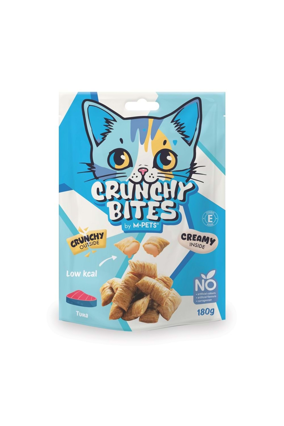 تشویقی گربه با طعم تن ماهی Crunchy Bites، ۱۸۰ گرمی ام‌پتس M-PETS