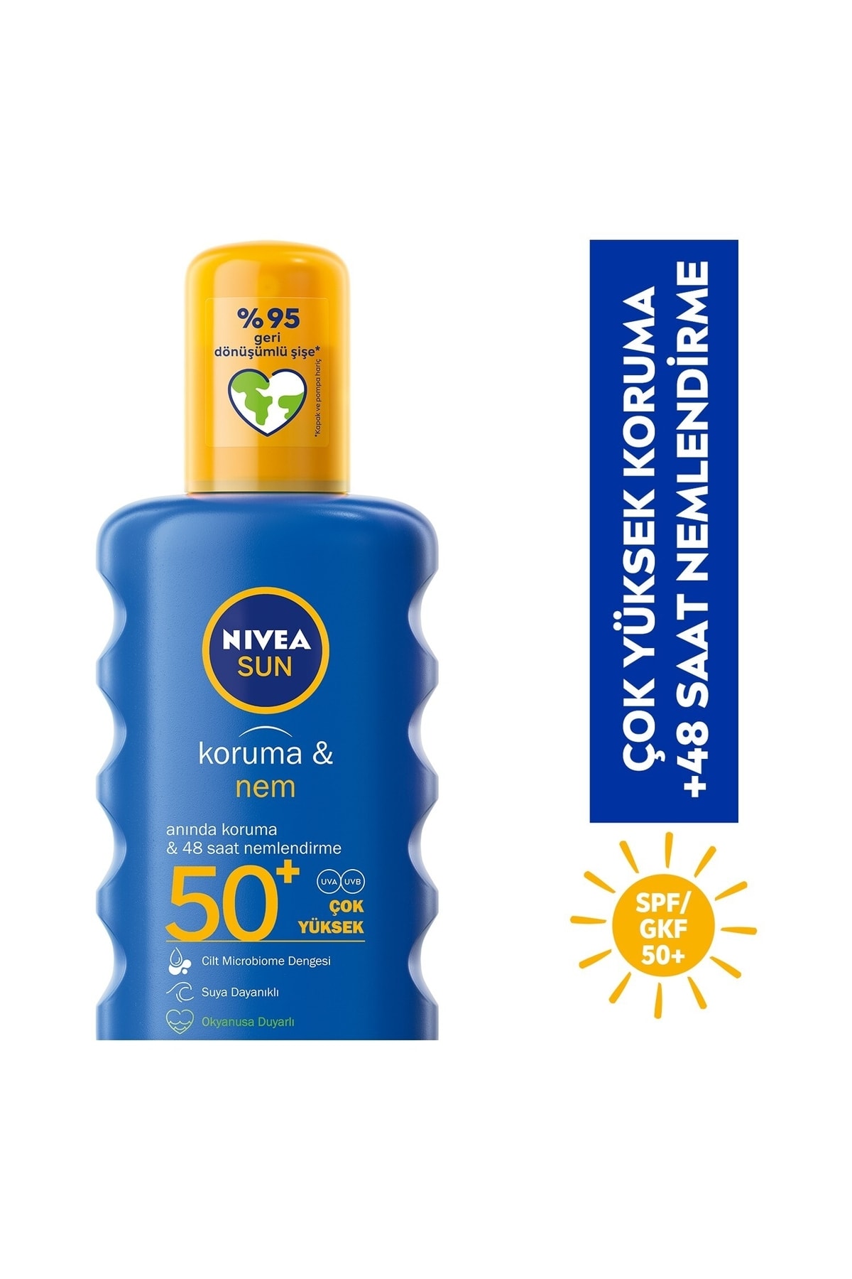 NIVEA آب‌نما و مرطوب‌کننده‌ی محافظتی از آفتاب SPF 50+ حجم 200 میلی‌لیتر