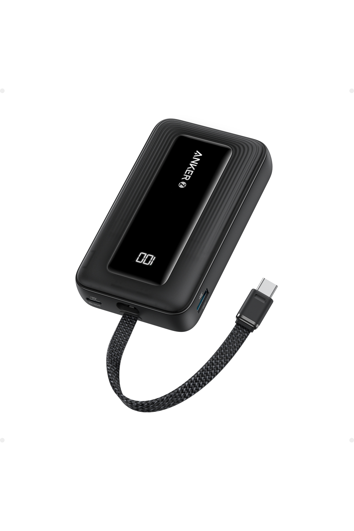 پاوربانک ZOLO 10K 30W کابل USB C داخلی مشکی A1688 اورجینال Anker