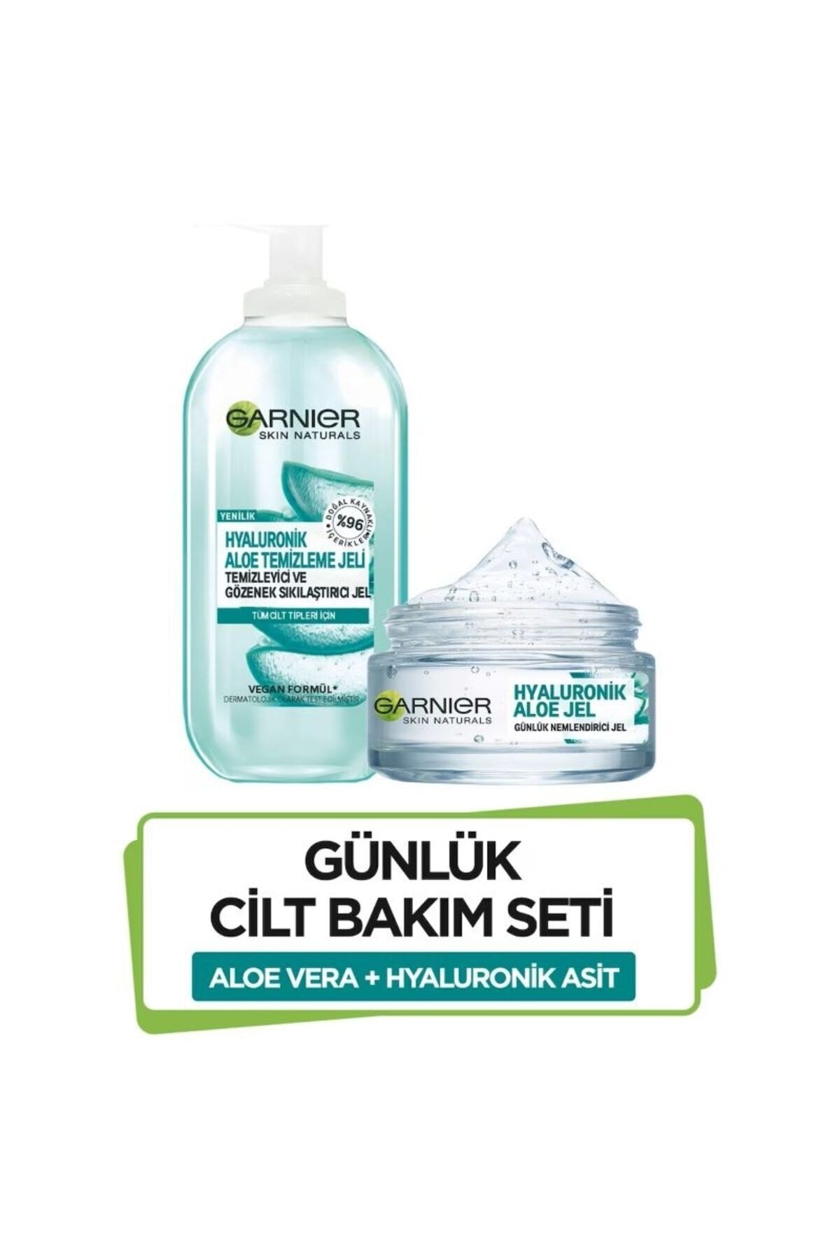 پاک کننده صورت ژل تمیز آلوئه هیالورونیک + GARNIER HYALURONIC ALOE ADVANTIZING GEL ADVANTAGE 2 SET Garnier