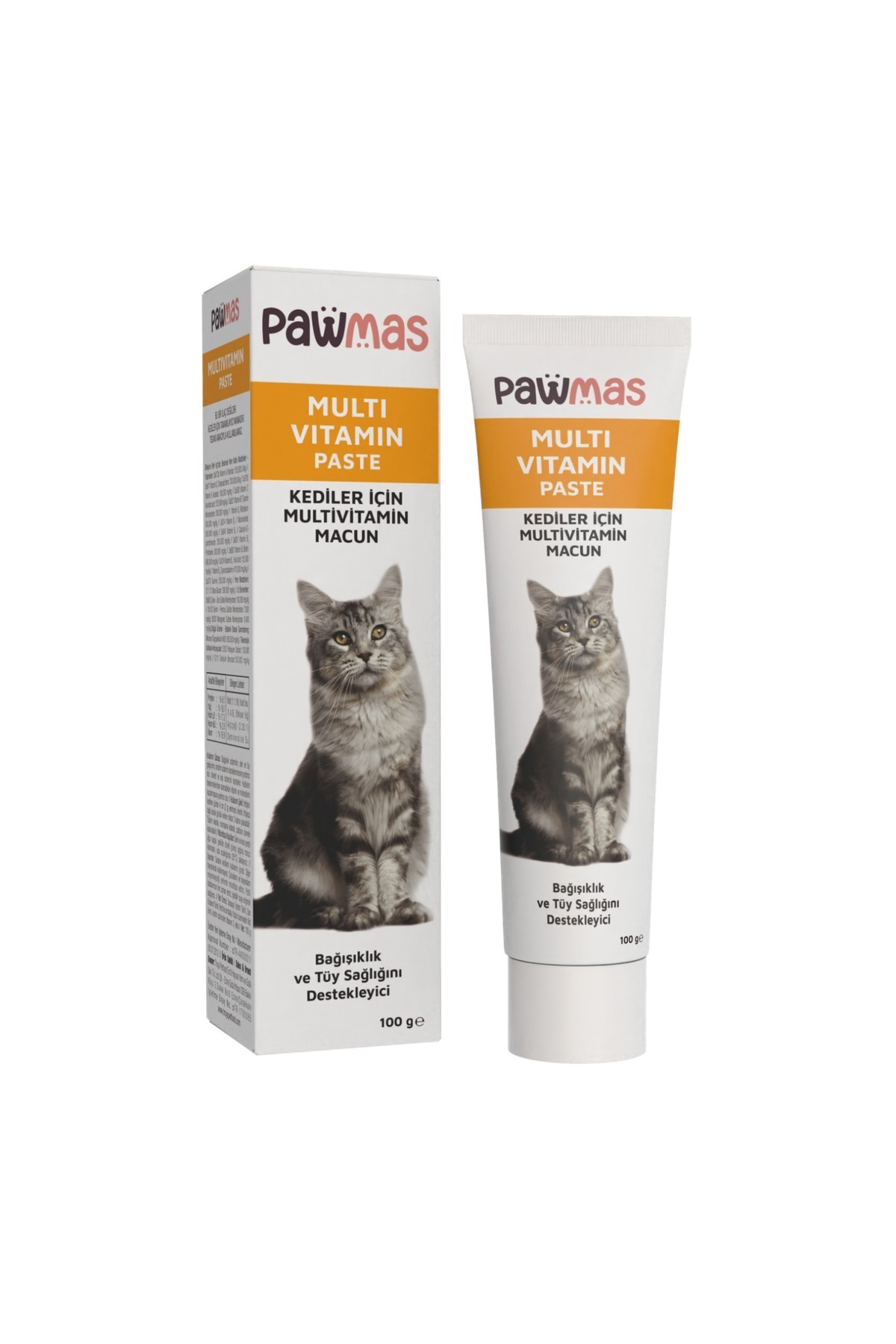 خمیر مولتی‌ویتامین گربه پاوماس Pawmas، ۱۰۰ گرم