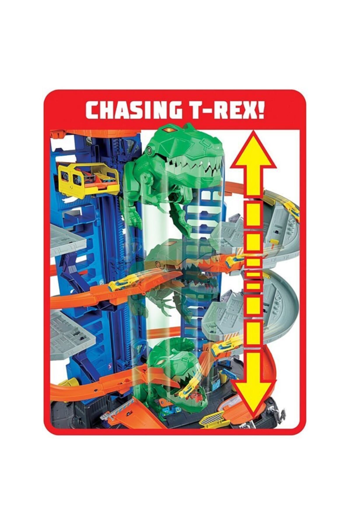 ماشین اسباب بازی گاراژ ULTIMATE CITY ROBO T REX هات ویلز اورجینال HOT WHEELS