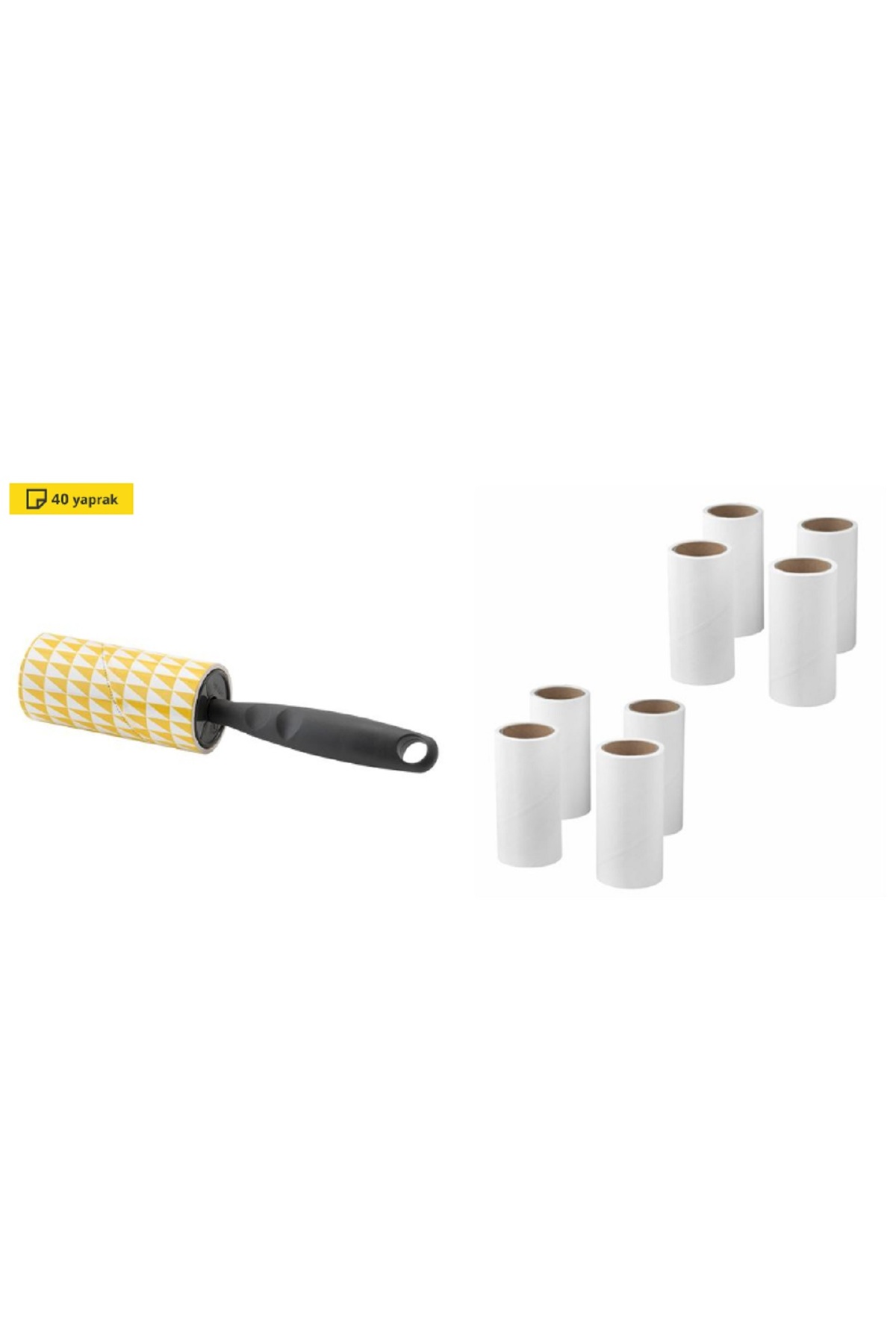 غلتک جمع‌آوری مو و پرز ایکیا IKEA BÄSTIS به‌همراه ۴ کارتریج یدک