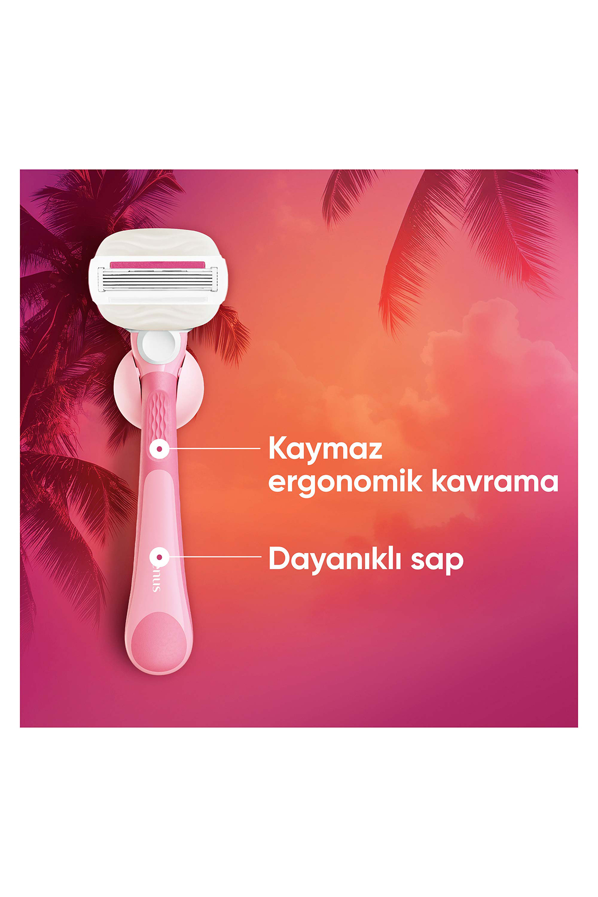 تیغ اصلاح زنانه 3 عددی گلابی با رایحه شکر توت از سری Venus ComfortGlide ژیلت Gillette