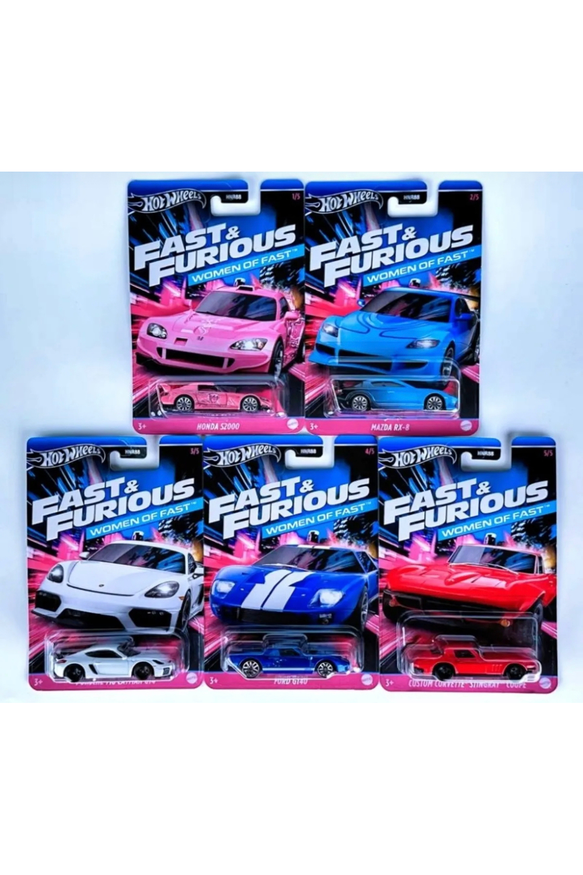 ماشین اسباب بازی مجموعه 5 تایی WOMAN OF FAST HOT WHEELS