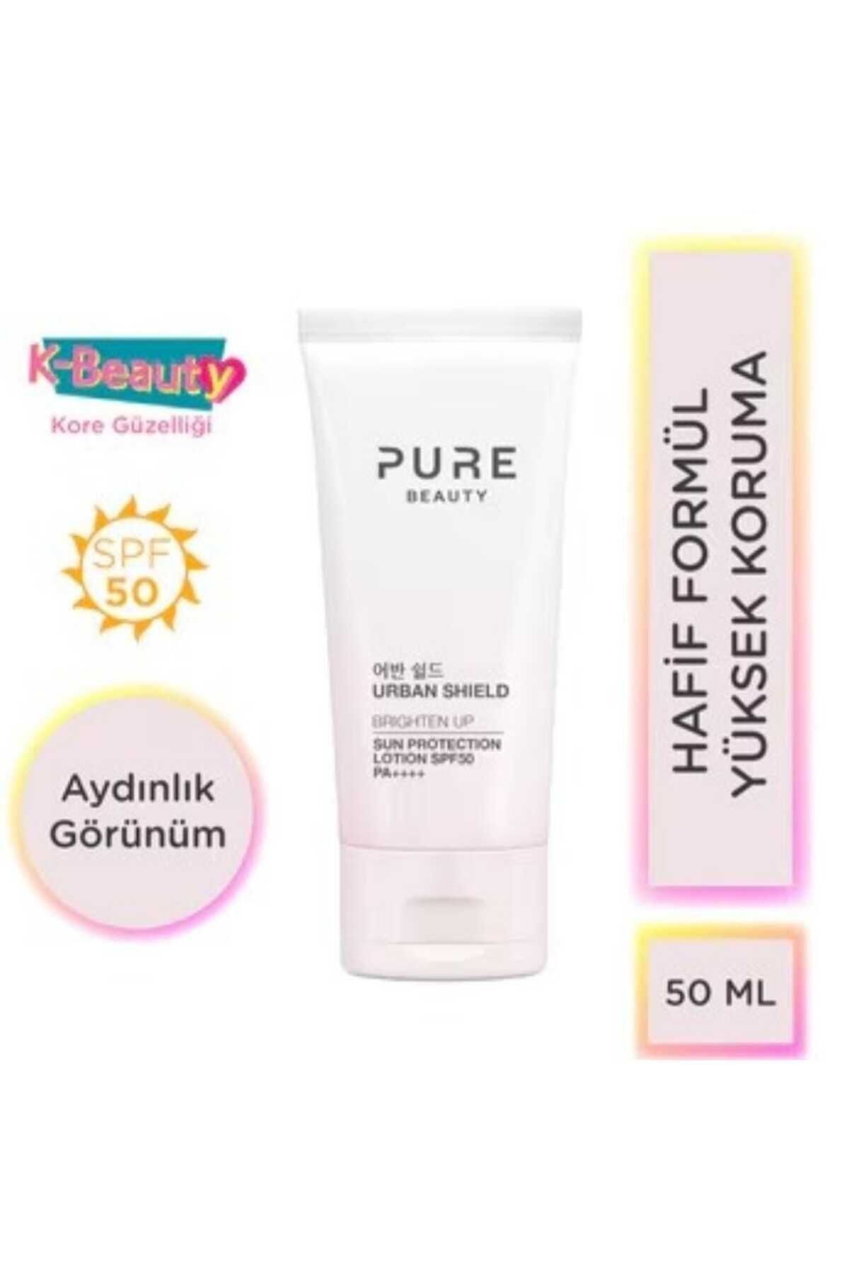 کرم صورت لوسیون ضد آفتاب SPF 50 PA ML را روشن کنید PURE BEAUTY