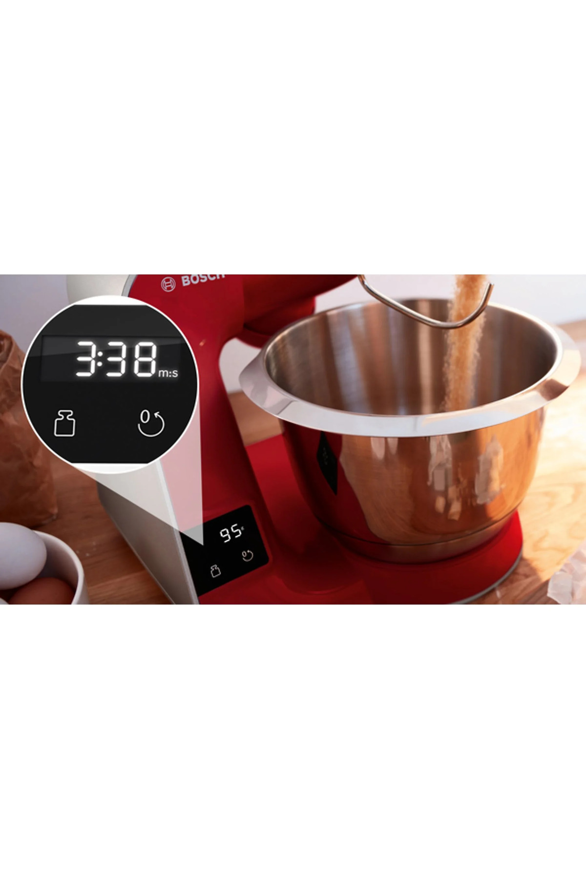 میکسر و ست ماشین آشپزخانه چند منظوره یکپارچه MUM5 با اتصال مخلوط کن خردکن صاف اورجینال Bosch