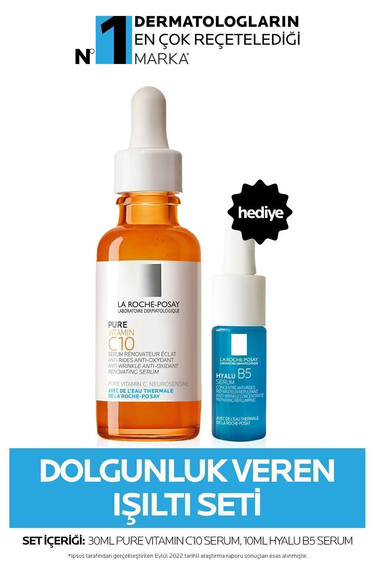 سرم پوست مجموعه کامل ویتامین C 30ML + HYALU B5 10 ML La Roche Posay