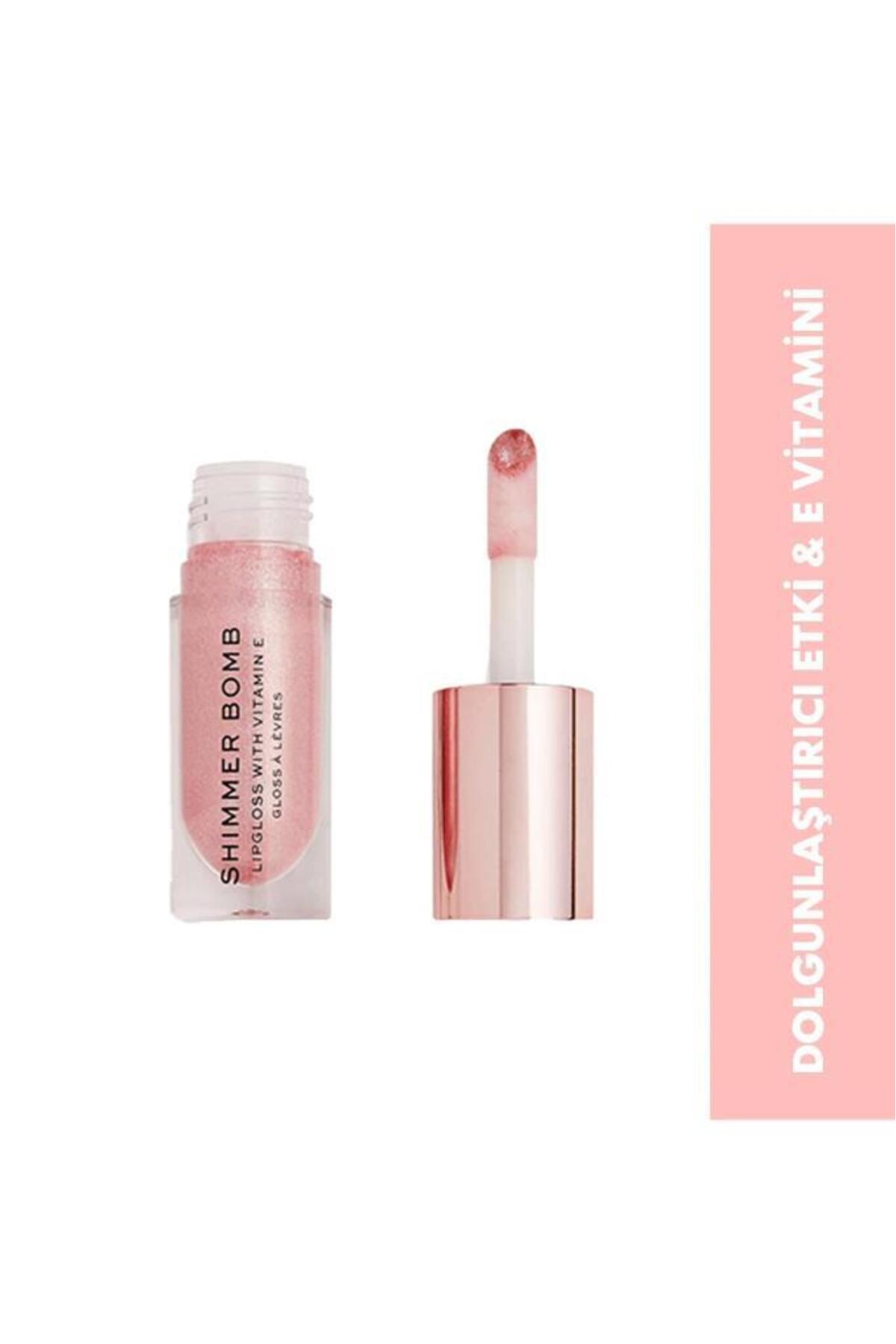 براق‌کننده لب حجم‌دهنده رولوشن Revolution Shimmer Bomb Glimmer صورتی