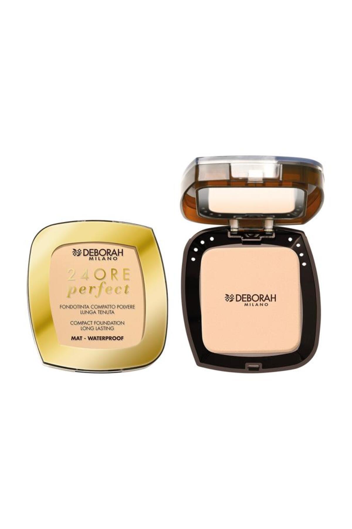 کرم‌پودر فشرده 24 Ore Compact Long Lasting دبرا Deborah، رنگ بژ روشن 01G