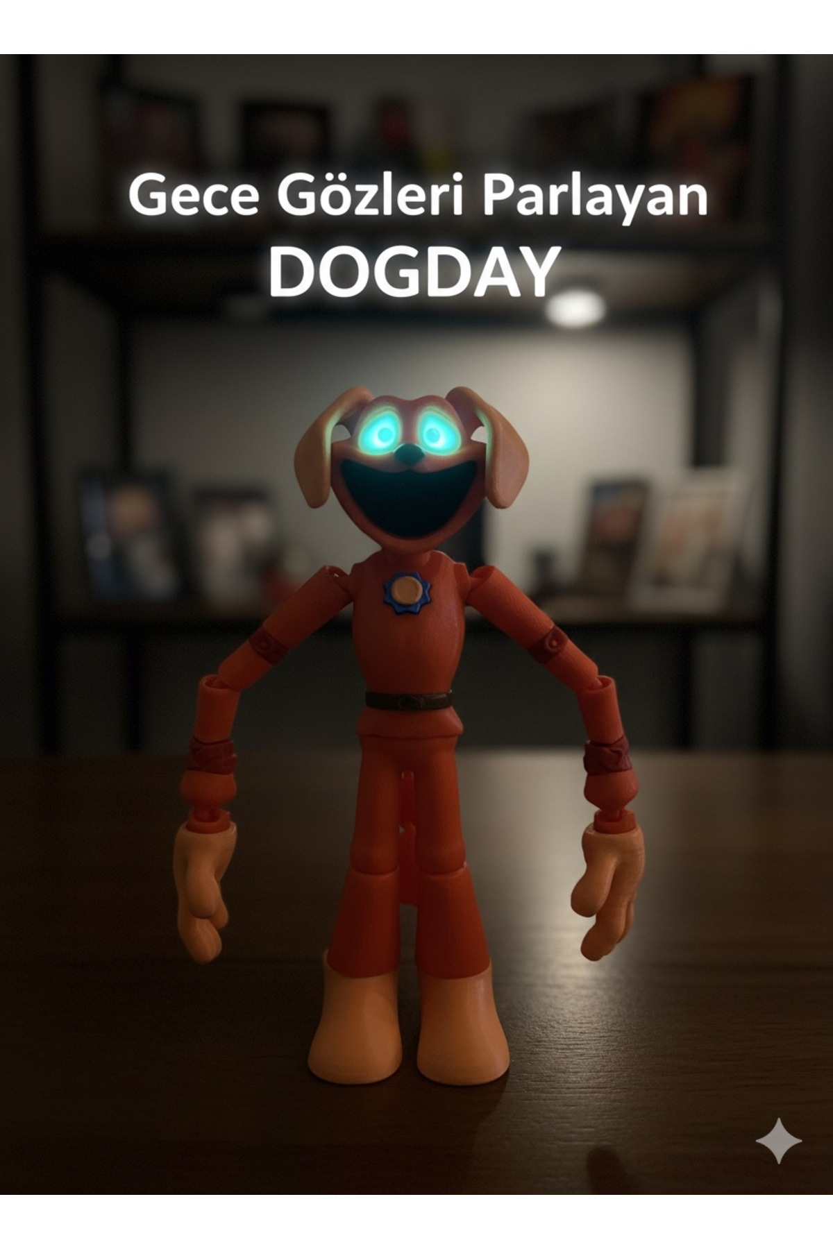 فیگور مدل DOGDAY NIGHT با کادویی 25 سانتی متری چشمان درخشان پاپی تایم بازی از ترکیه Goplast Premium