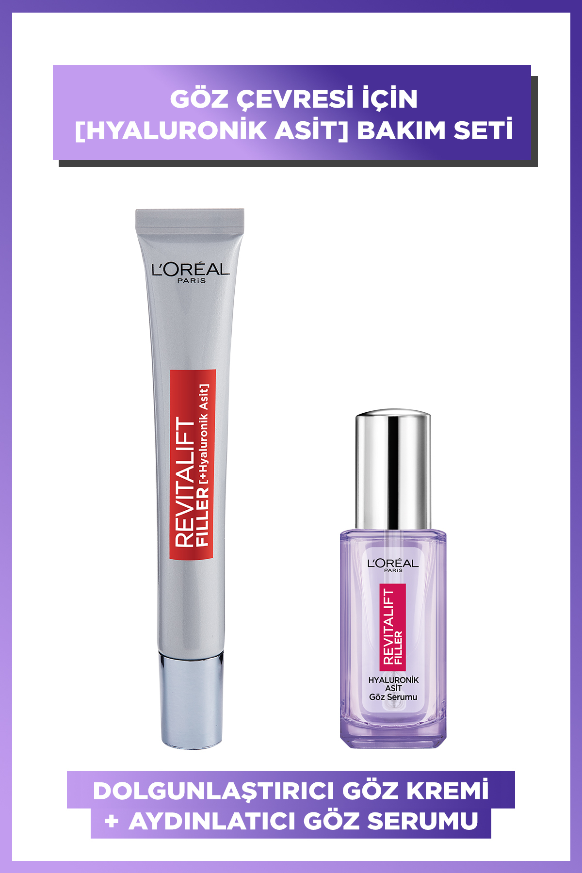L'Oreal Paris کرم مراقبتی چشم ضد پیری و سرم روشن کننده چشم Revitalift Elephants Pluming