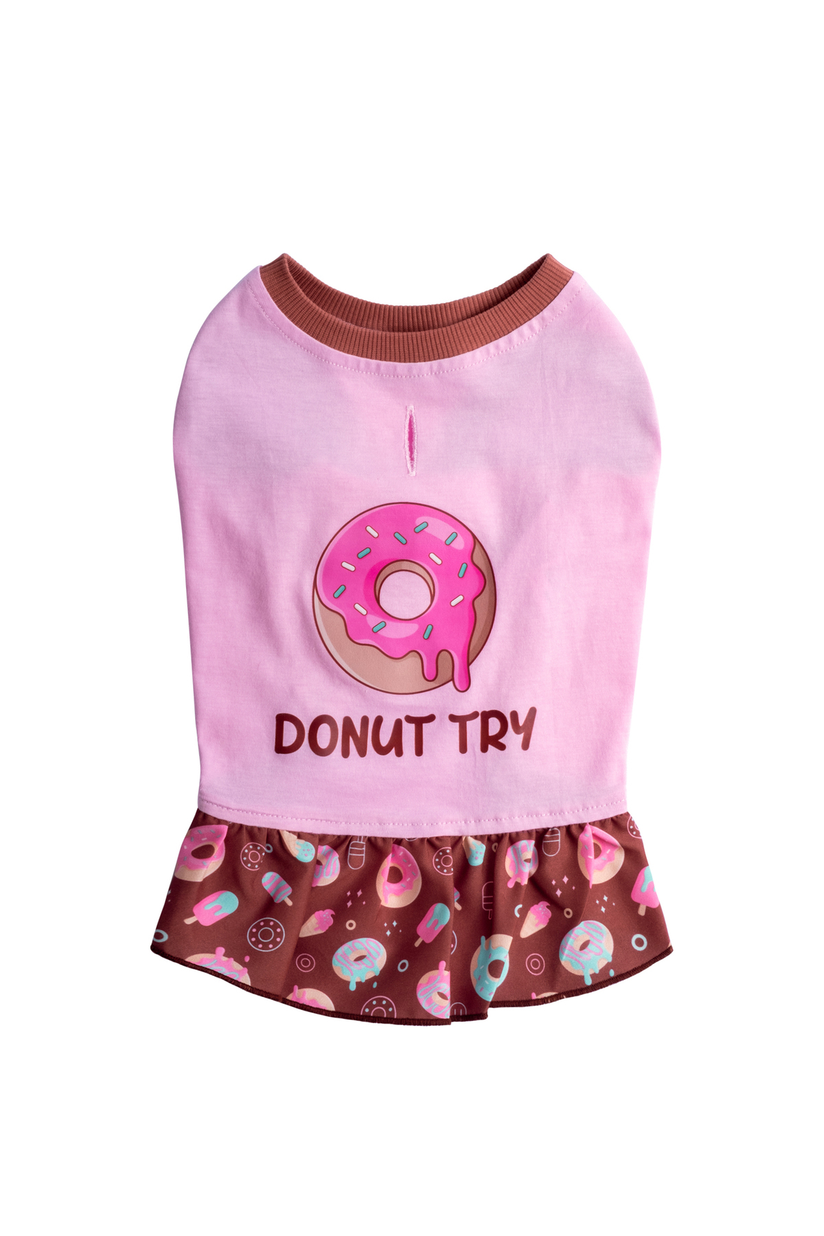 لباس سگ نخی صورتی فورامور fouramour مدل Donut Try