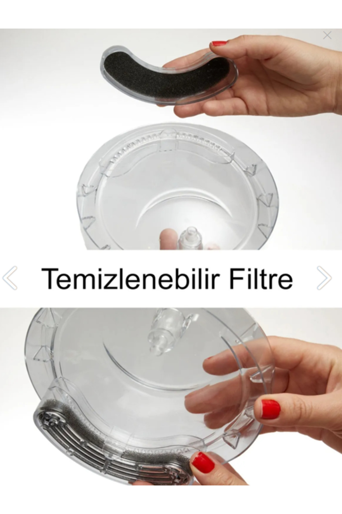آبخوری فواره‌ای خودکار گربه و سگ رنتیک Renetic مدل SUSEBİLİ4878، شفاف و چراغ‌دار