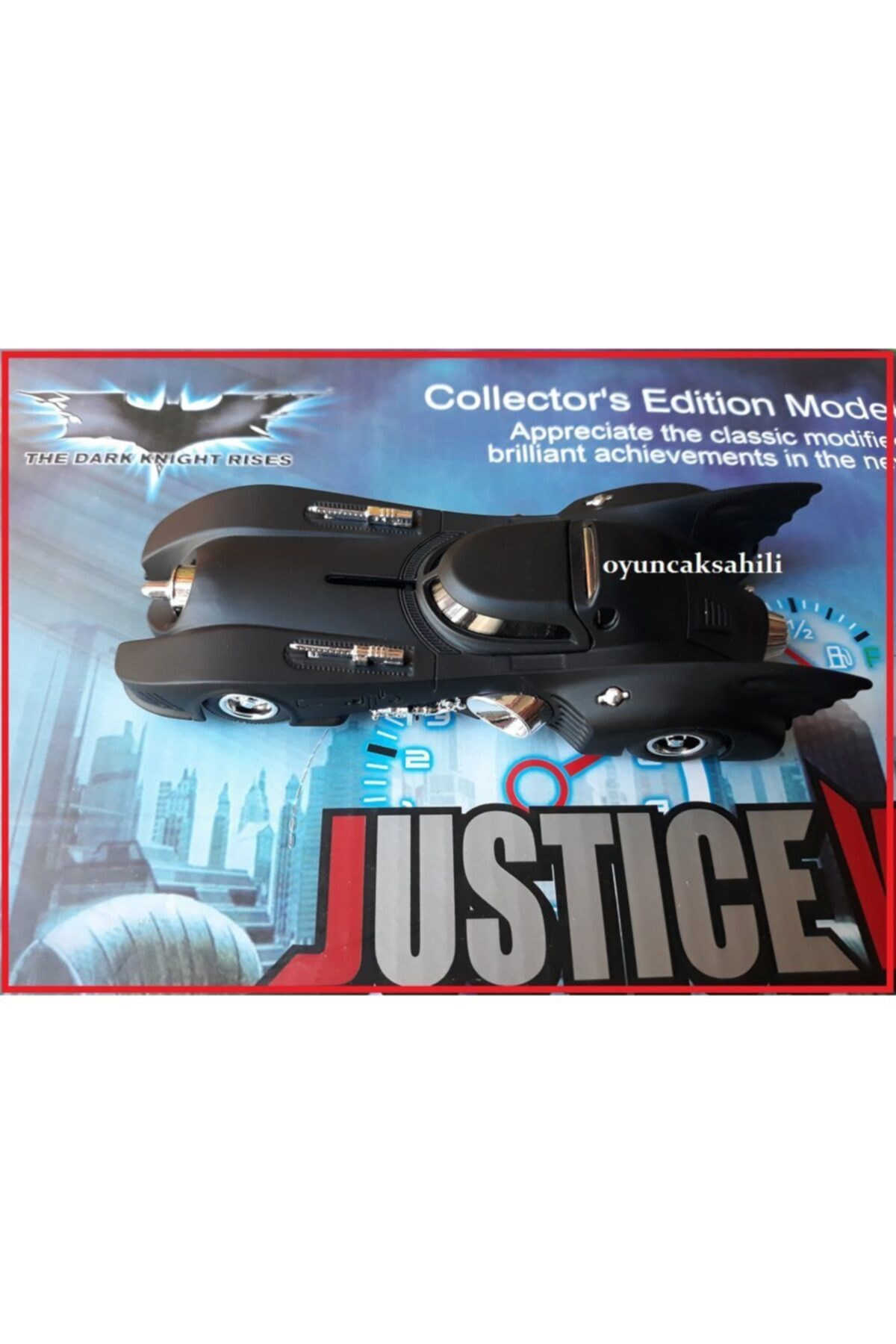 مدل خودرو TOY BATMAN METAL DIECAST CAR BATMOBILE LIGHTED PULL RELEASE VEHICLE 13.5CM اورجینال Genel Markalar