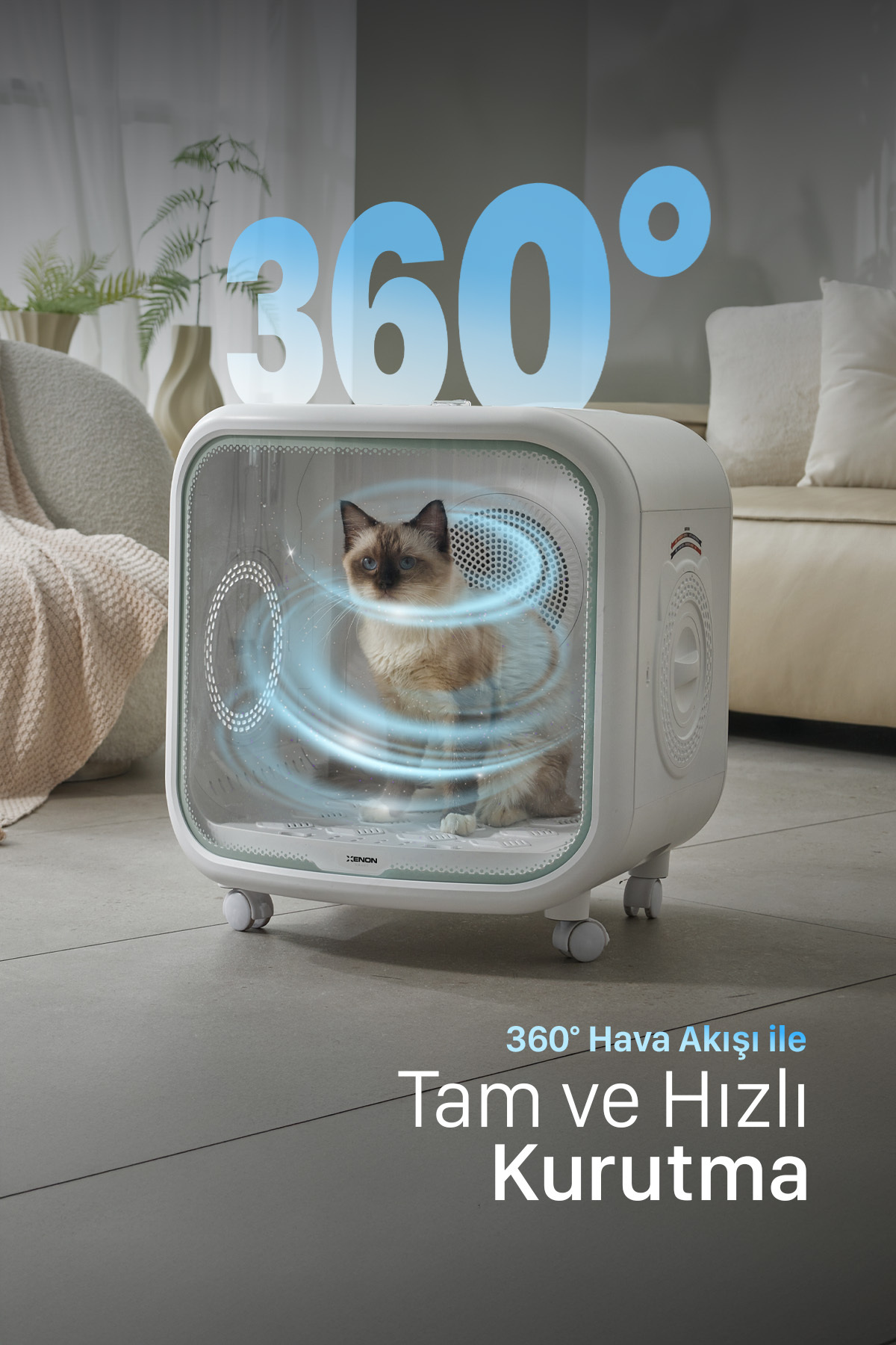 خشک‌کن حیوانات خانگی زنون اسمارت Xenon Smart مدل X8640، ظرفیت ۷۵ لیتر