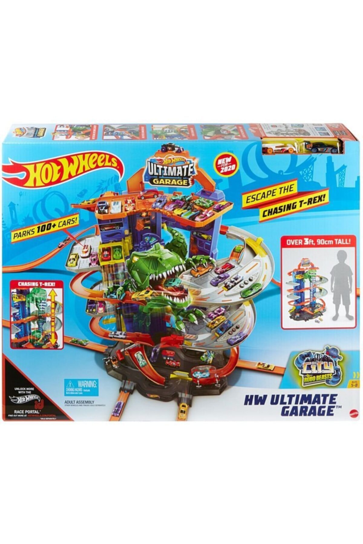 ماشین اسباب بازی گاراژ ULTIMATE CITY ROBO T REX هات ویلز اورجینال HOT WHEELS