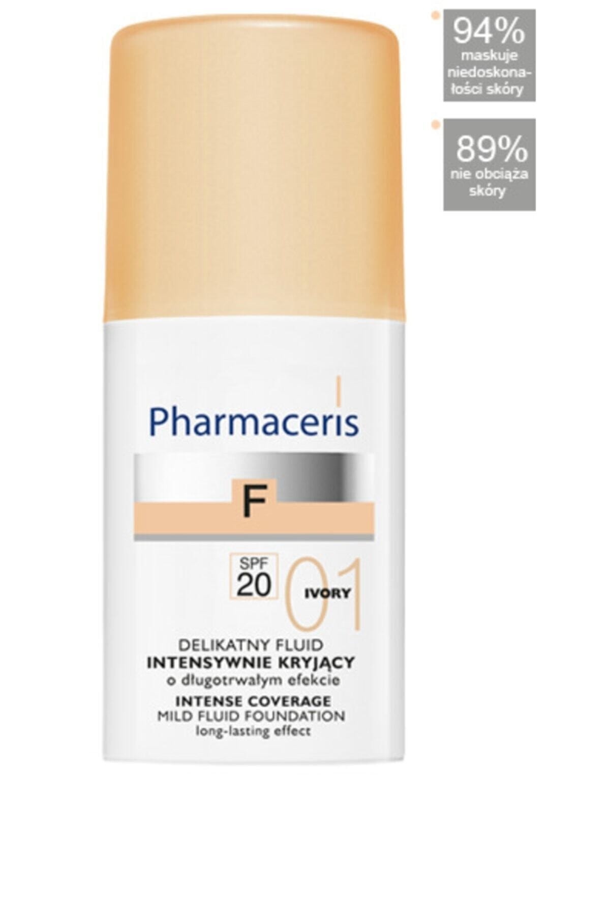 کرم پودر فونداسیون مایع نرم با پوشش شدید 30 میل قوی ملایم F. SPF 20 01 Pharmaceris