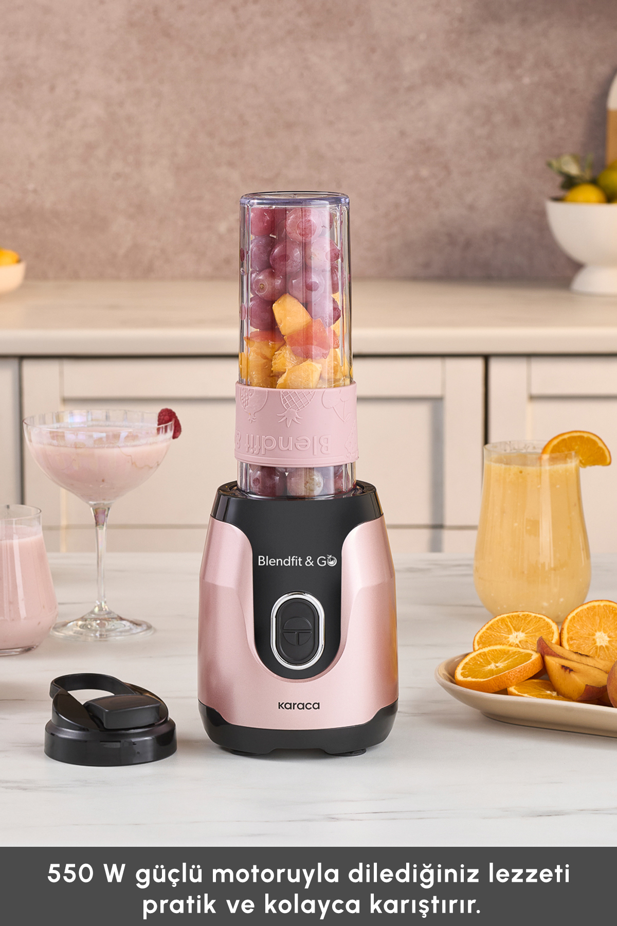 مخلوط کن شخصی اسموتی BLENDFIT GO PERSONAL BLENDER ROSEGOLD اورجینال Karaca