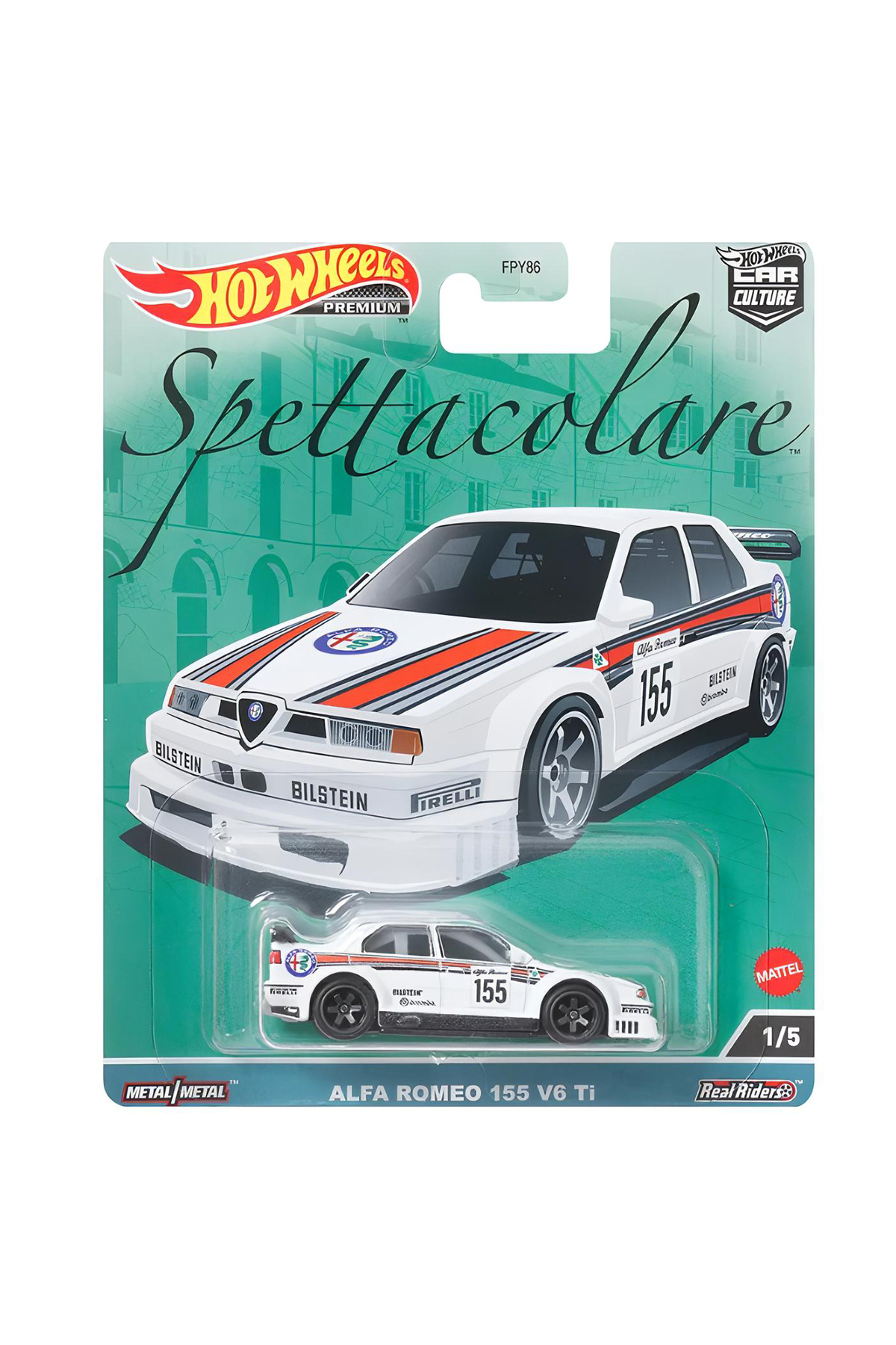 ماشین اسباب بازی خودروهای پریمیوم فرهنگ خودرو آلفارومئو 155 V6 TI از ترکیه HOT WHEELS