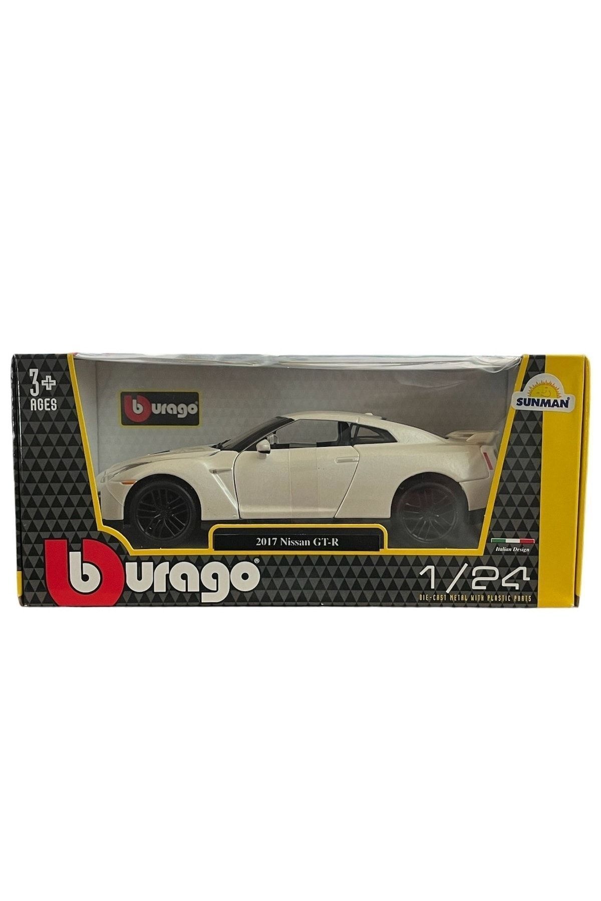 مدل خودرو ترازو 1 24 ماشین سفید نیسان GT R 2017 اورجینال Burago