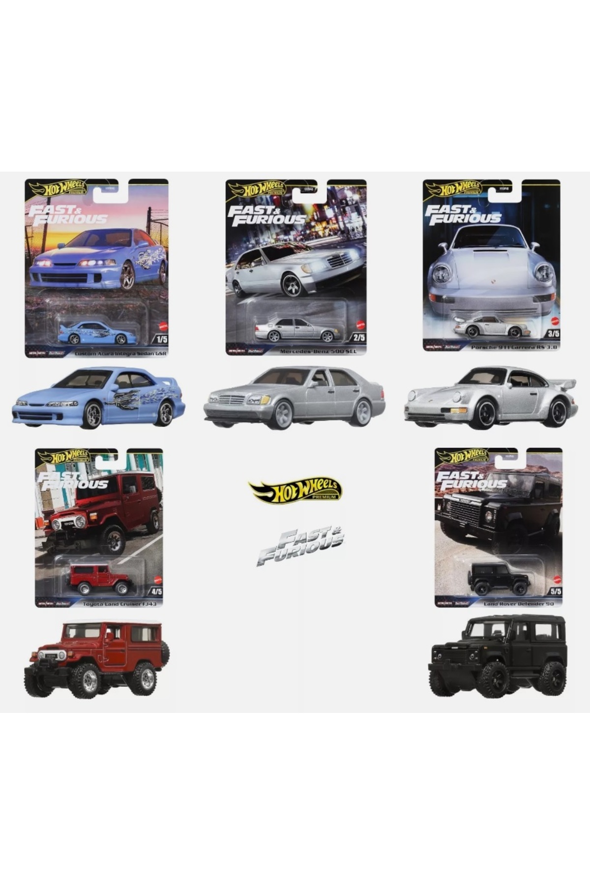 ماشین اسباب بازی HOTWHEELS PREMIUM HNW46 SET OF 5 2024 FAST & از ترکیه HOT WHEELS