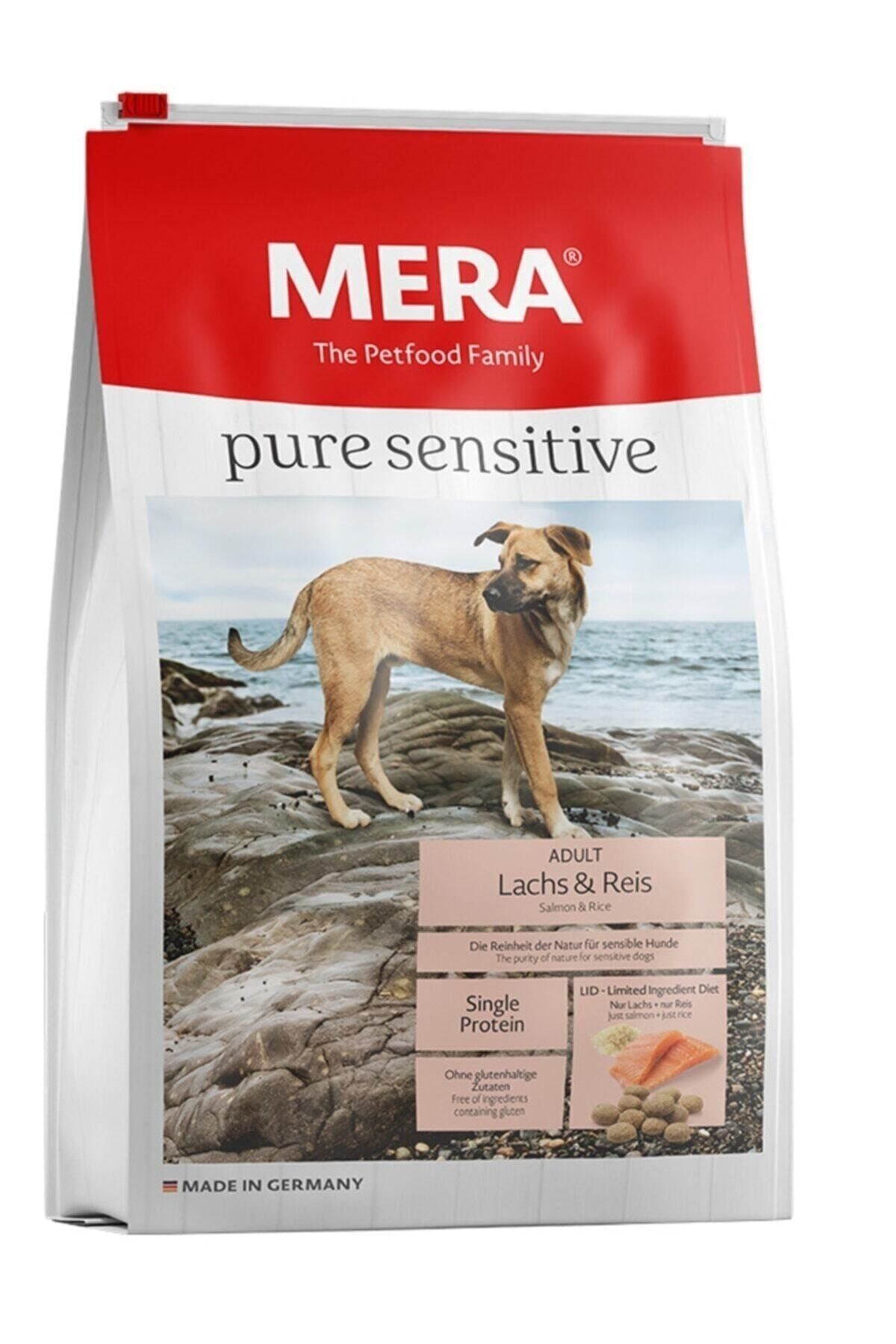 غذای خشک سگ مرا Mera The Petfood Family Pure Sensitive با سالمون و برنج، ۴ کیلوگرم