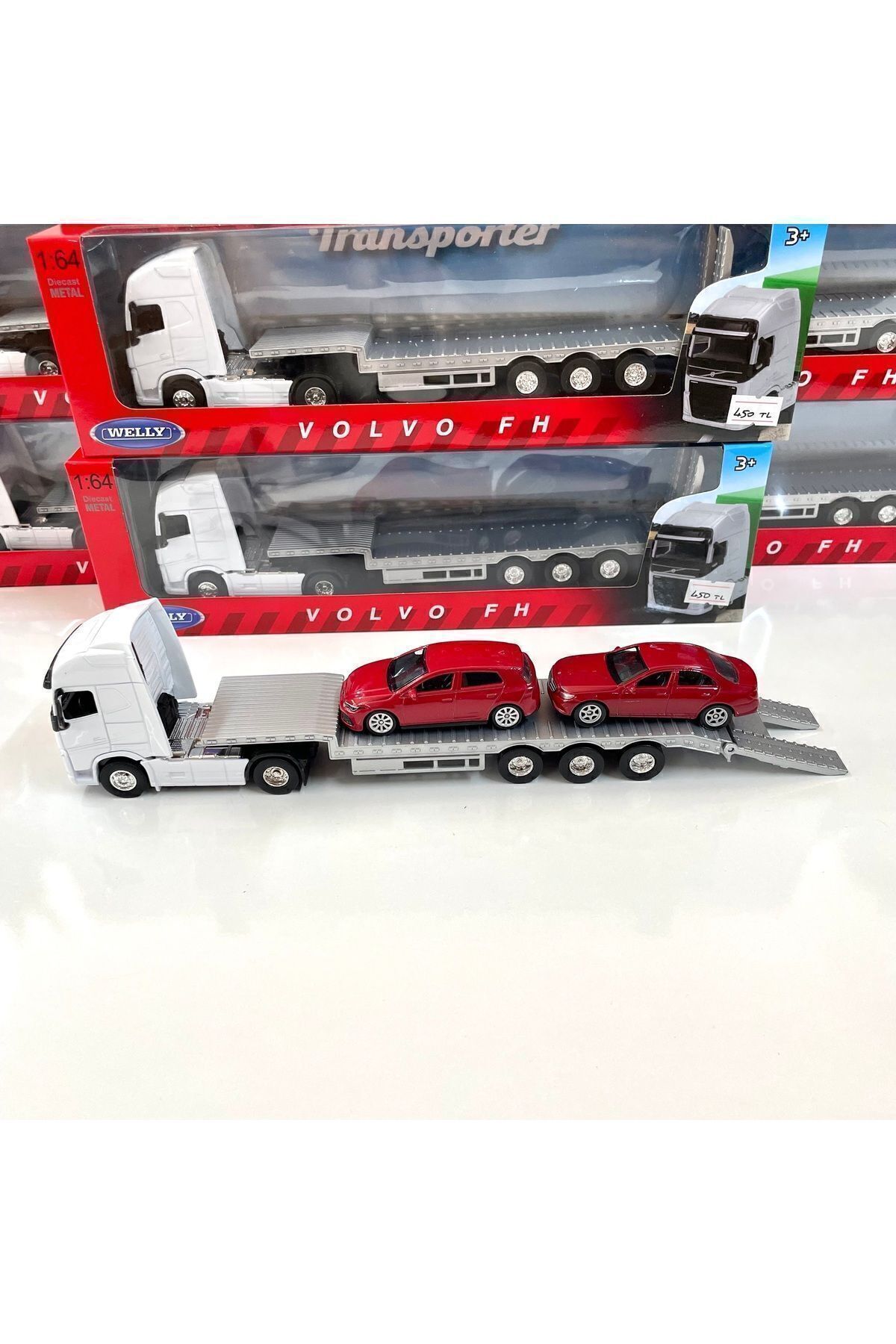 مدل خودرو VOLVO FH TRANSPORTER TRUCK 1 64 SCALE WELLY DIECAST METAL MODEL CAR اورجینال WELLY