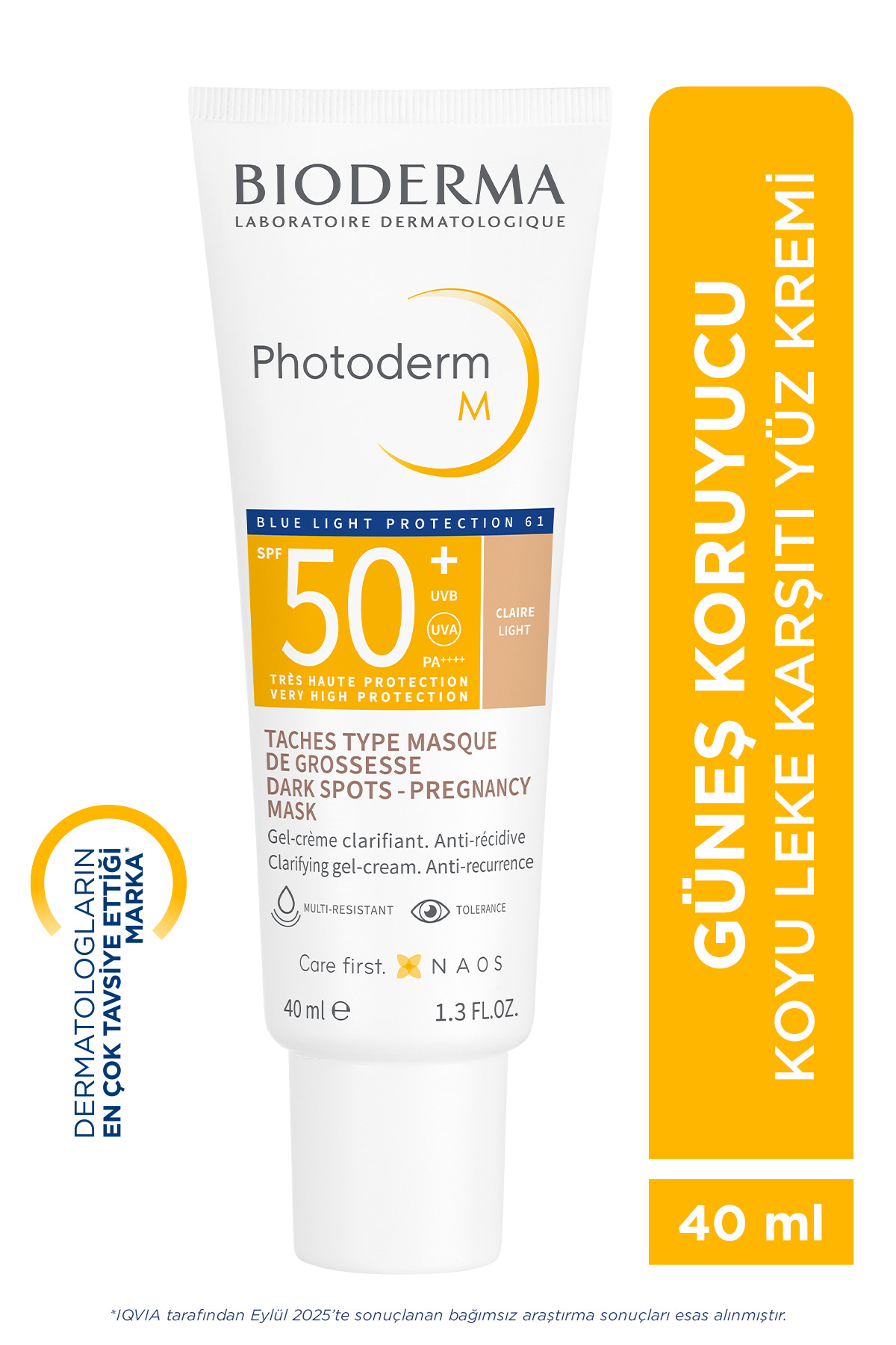 کرم ضد آفتاب صورت PHOTODERM M SPF 50 خورشید سبک 40 میل Bioderma