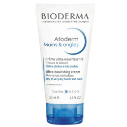 کرم دست بیودرما Bioderma Atoderm، مرطوب‌کننده و تغذیه‌کننده پوست خشک، ۵۰ میلی‌لیتر