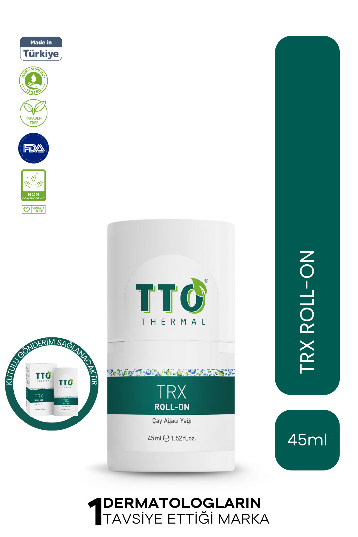 دئودورانت و رول آن ضد تعریق دست پا زیر بغل TRX 45 میل روغن درخت چای Tto