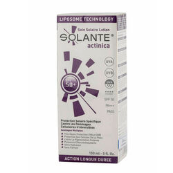 لوسیون ضدآفتاب بدن سولانته Solante Actinica SPF 50+، فاقد چربی و مقاوم در برابر آب، ۱۵۰ میلی‌لیتر