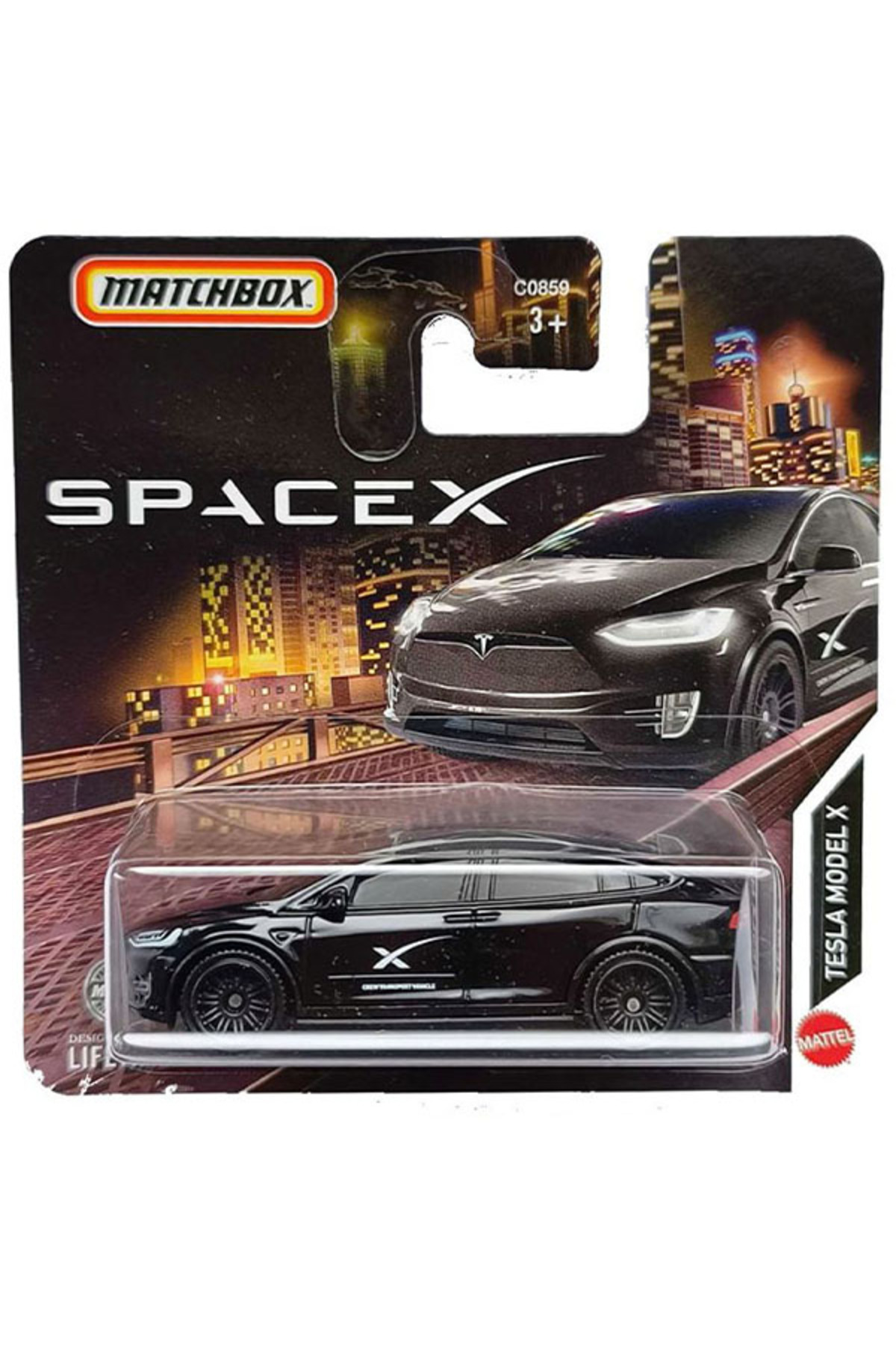 ماشین اسباب بازی جعبه کبریت TESLA MODEL X مشکی 1 64 SPACEX از ترکیه HOT WHEELS