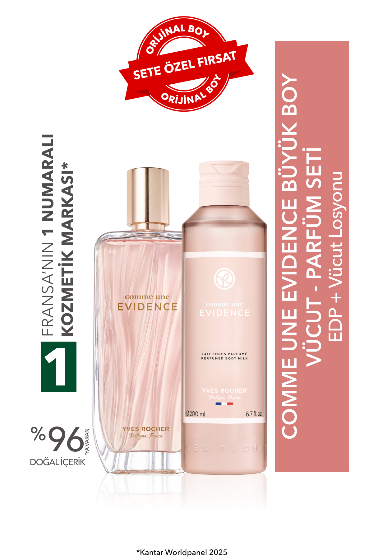 ست عطر زنانه COMME UNE شواهد بدن بزرگ پسر مجموعه Yves Rocher