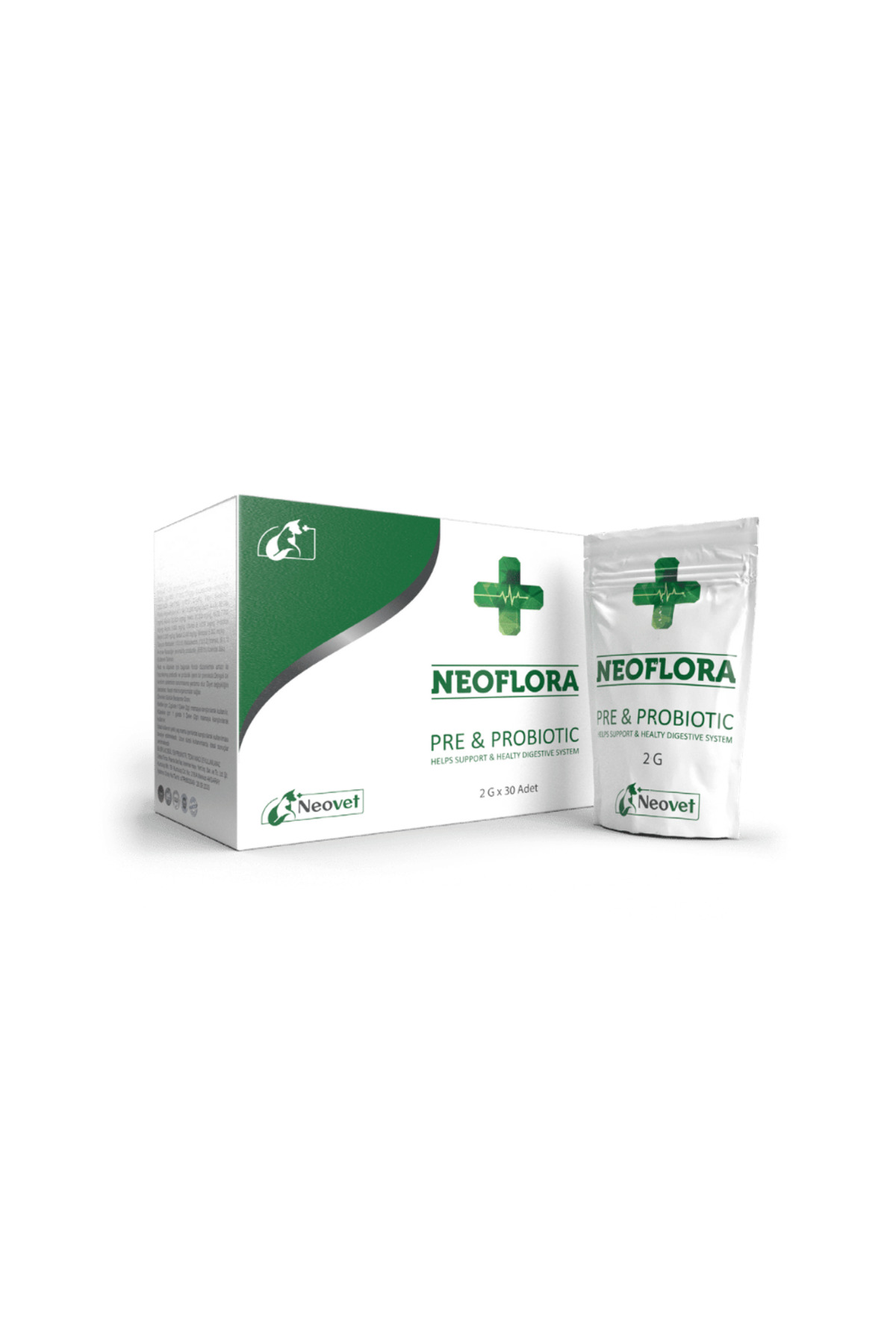 مکمل پودری گربه نئوفلورا نئووِت Neovet NEOFLORA پیش‌ و پروبیوتیک، تک‌ساشه