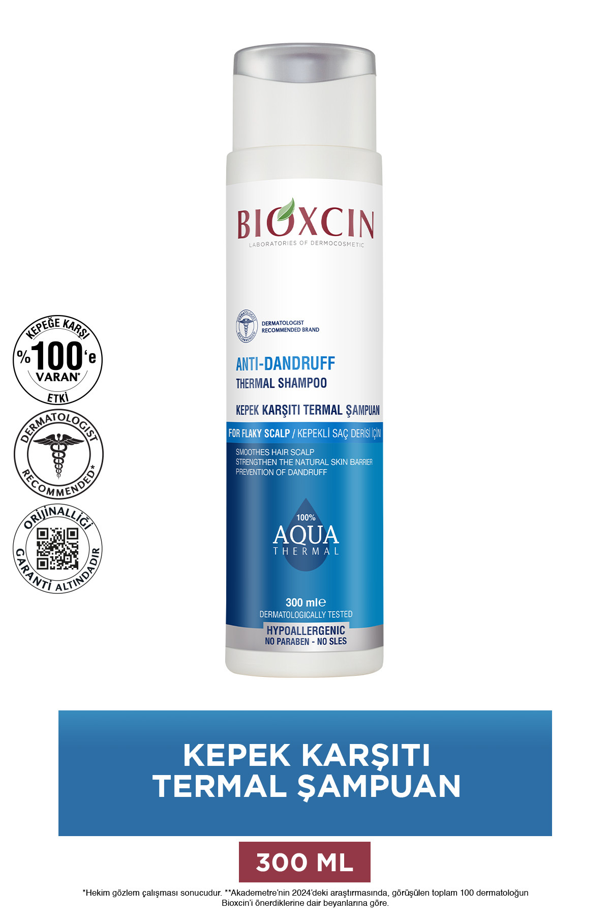 شامپو ضد شوره بیوکسین آکوا ترمال 300 میلی لیتر مناسب برای تمام انواع مو بیوکسکین Bioxcin