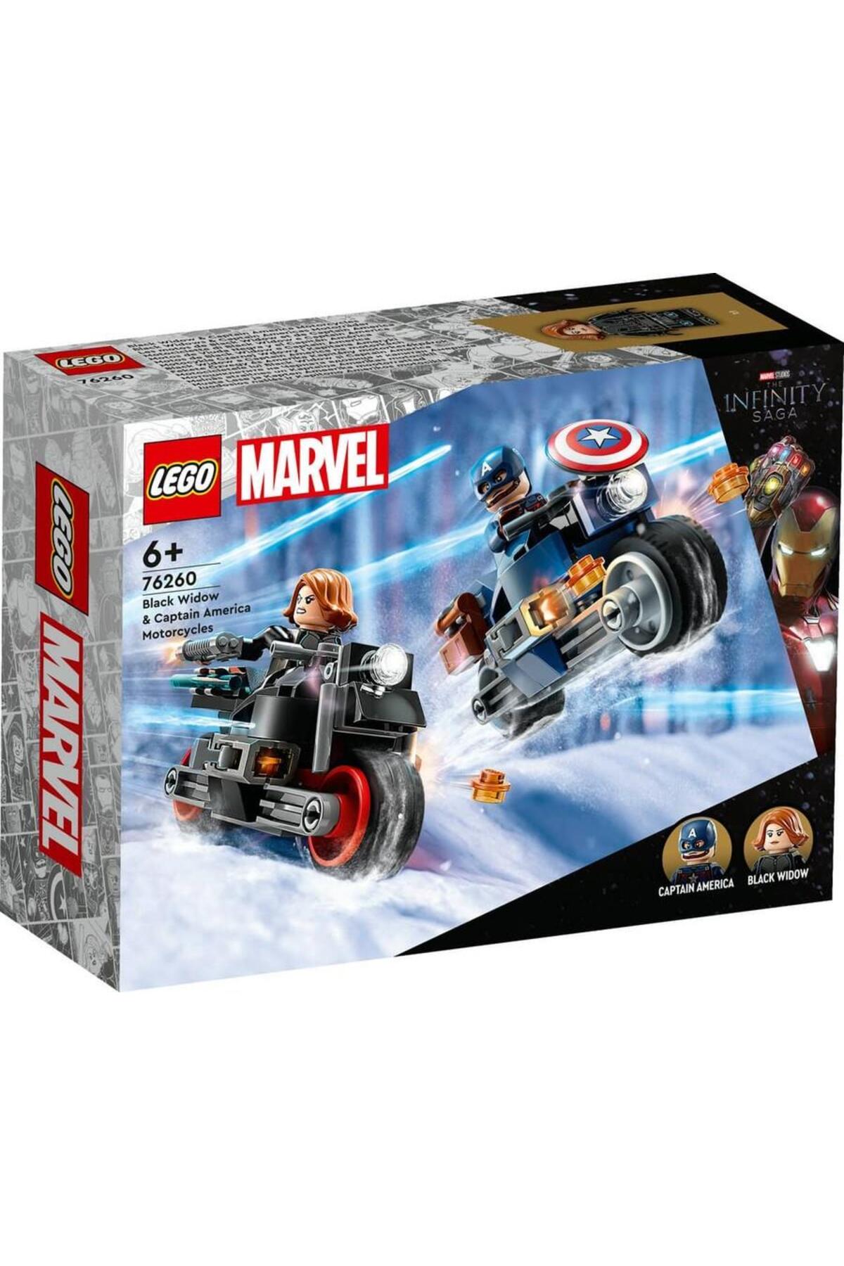 لگو ® MARVEL BLACK WIDOW CAPTAIN AMERICA MOTORCYCLES 76260 ساز برای کودکان 130 قطعه اورجینال LEGO