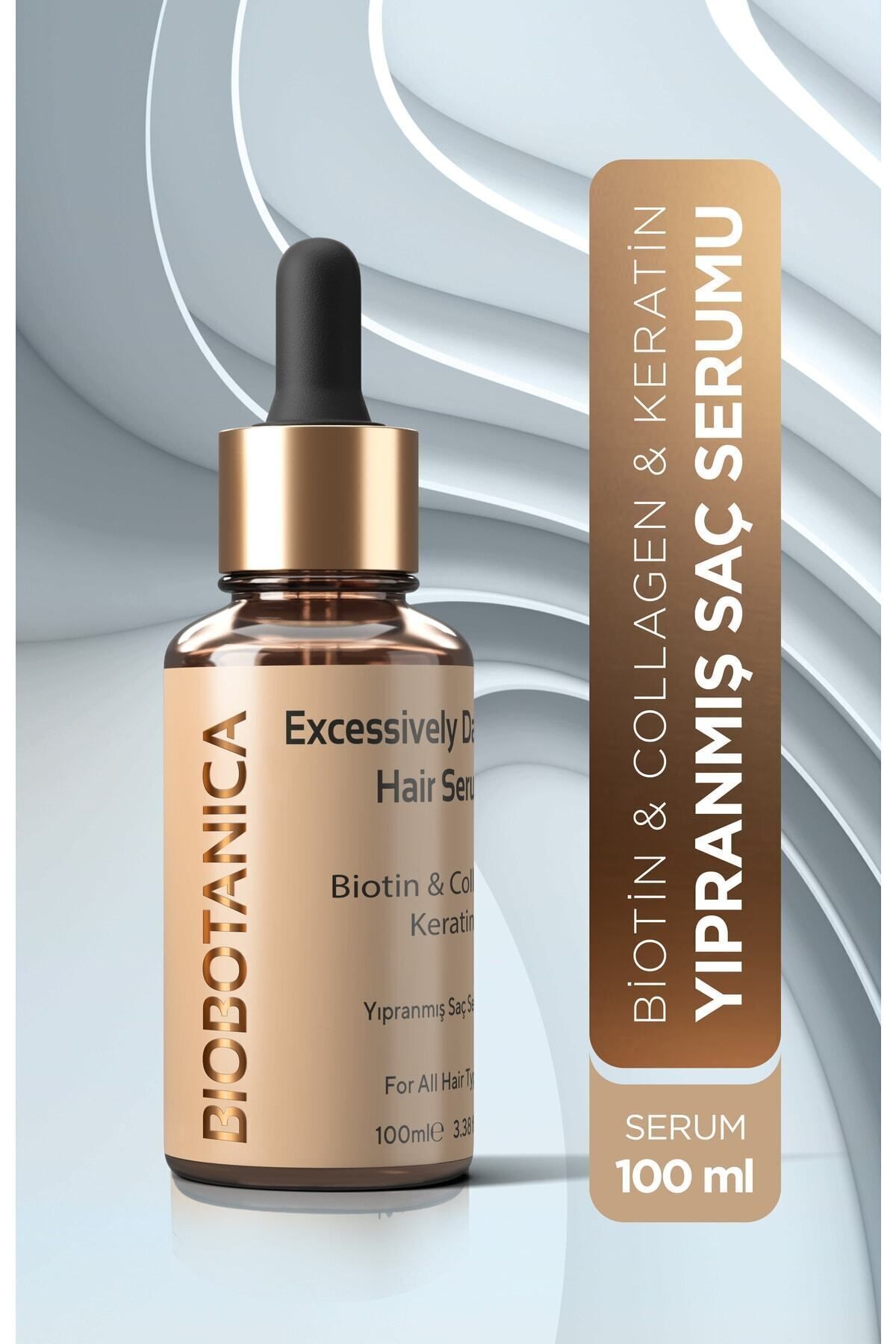 سرم و روغن مو موهای آسیب دیده بیوتین کلاژن کراتین مراقبت ویژه فرمول برای رشد سریع Biobotanica