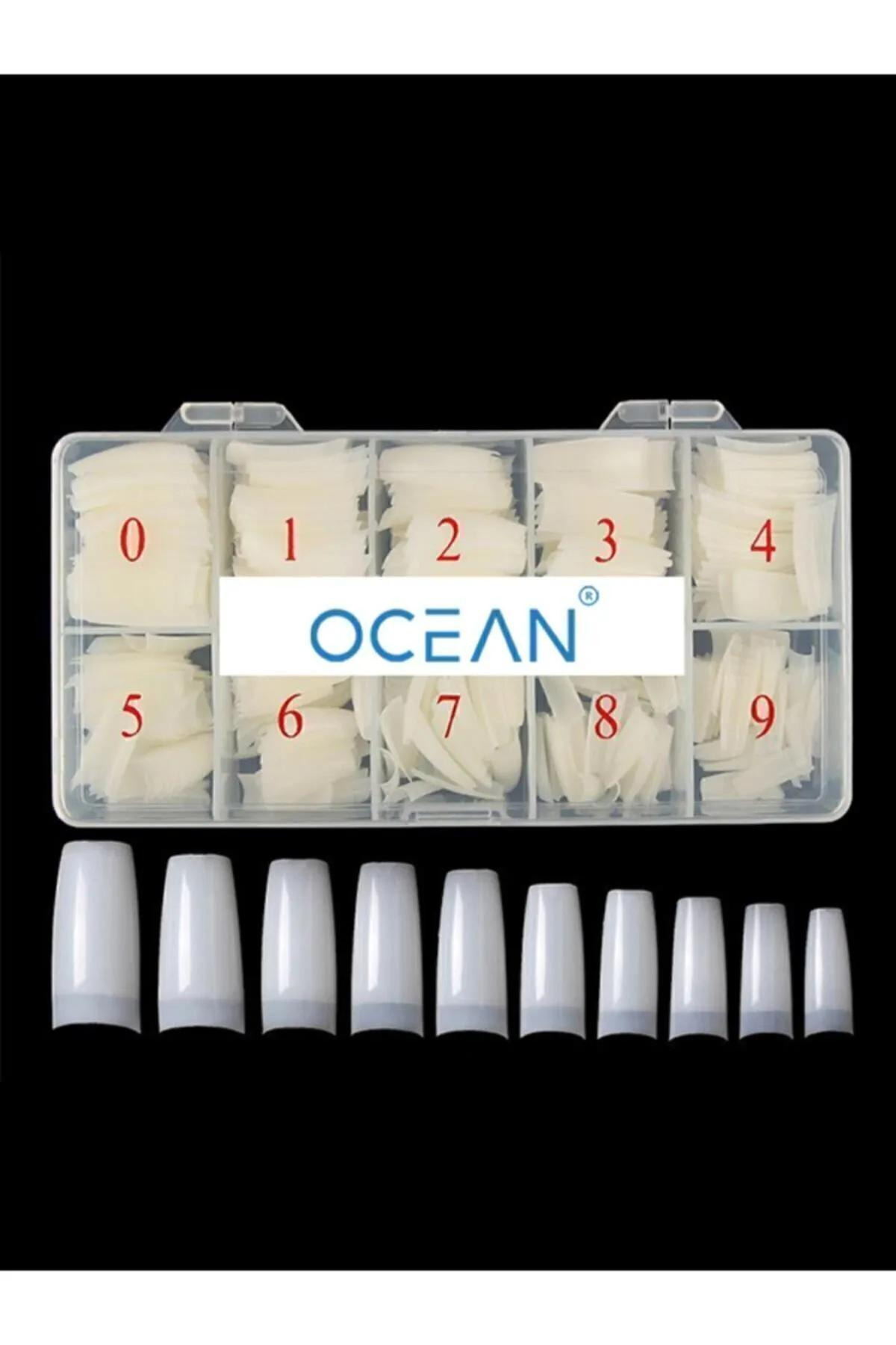 ناخن مصنوعی نیمه‌ماه سفید با بسته‌بندی ویژه 500 عددی وکین Ocean
