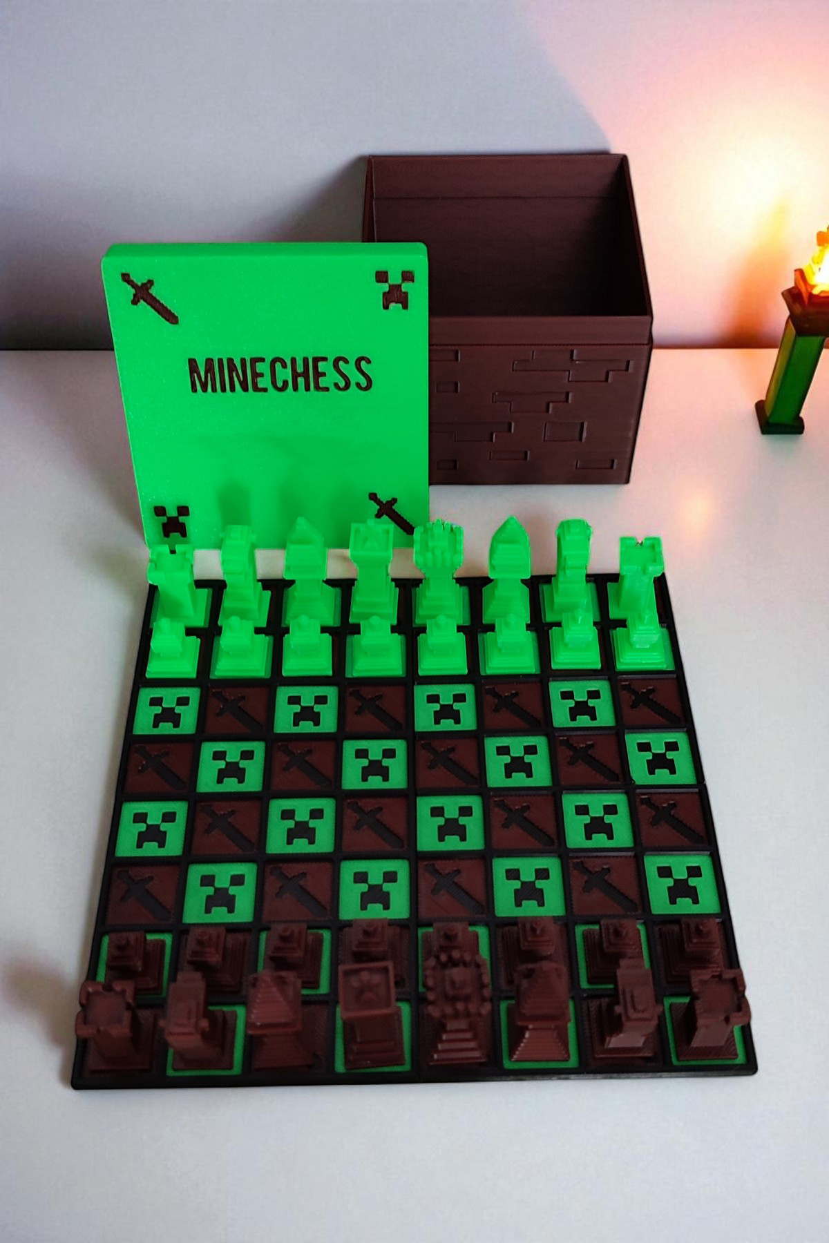 شطرنج ست بازی MINEPIXEL BOXED GAME هدیه دکور Vaiflagy Store