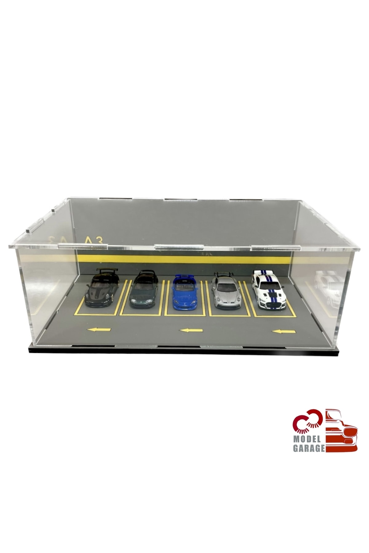 مدل خودرو 1 64 SCALE VEHICLE PARKING DIECAST DIORAMA DISPLAY STAND RACK CAR GARAGE اورجینال Özel Yapım