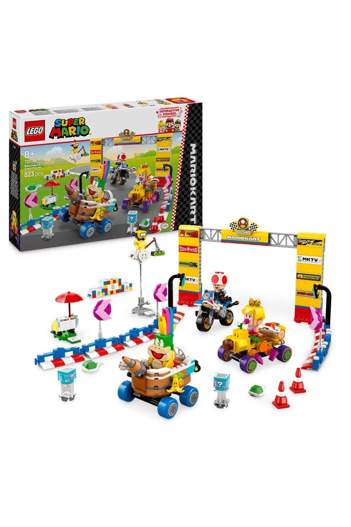 لگو و اسباب بازی های ساخت محور SUPER MARIO: MARIO KART – BABY PEACH AND GRAND PRIX SET 72036 برای کودکان 8 سال بالاتر اورجینال LEGO