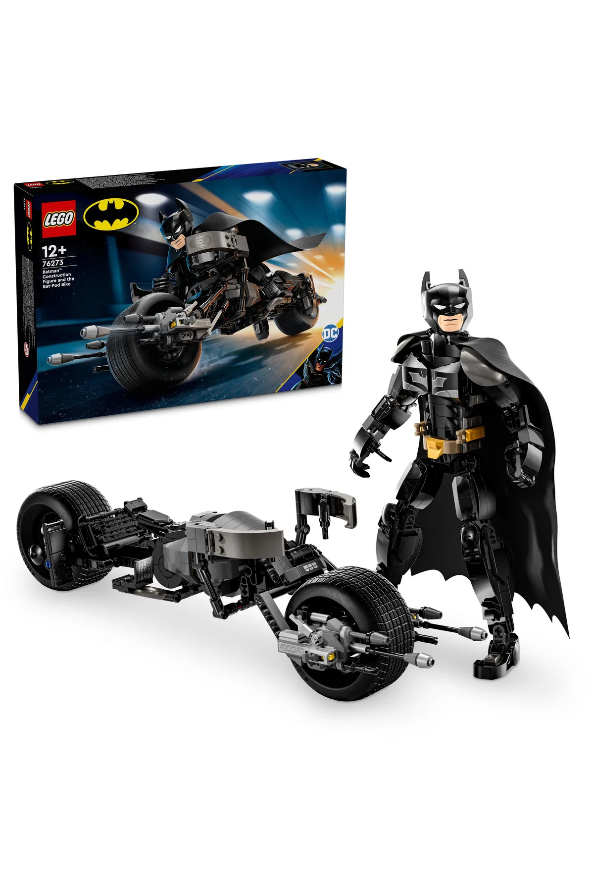 لگو و اسباب بازی های ساخت محور ® DC BATMAN™: BATMAN BUILDER FIGUR AND BAT POD MOTORCYCLE 76273 12+ MODEL SET 713P اورجینال LEGO