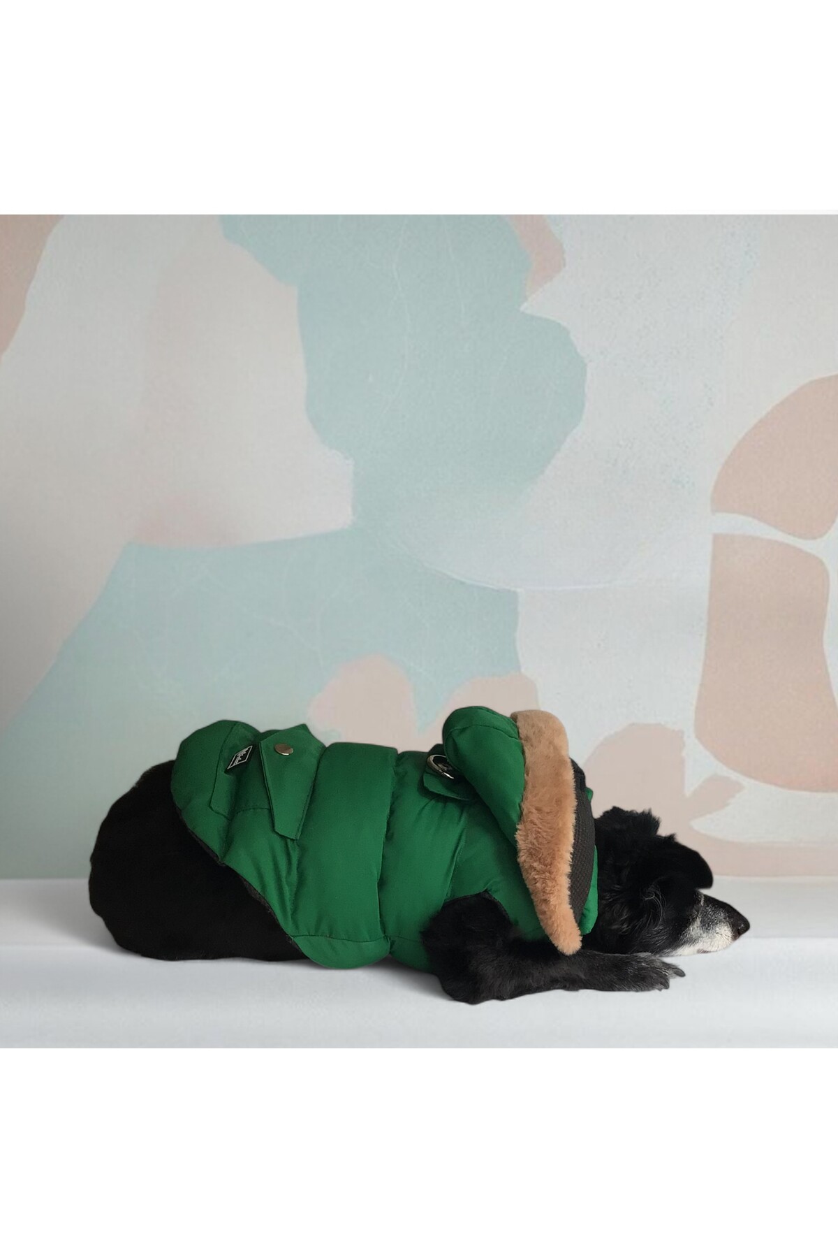 کاپشن پافر ضدآب سگ سبز لولو دِ اربن پاپ Lulu The Urban Pup