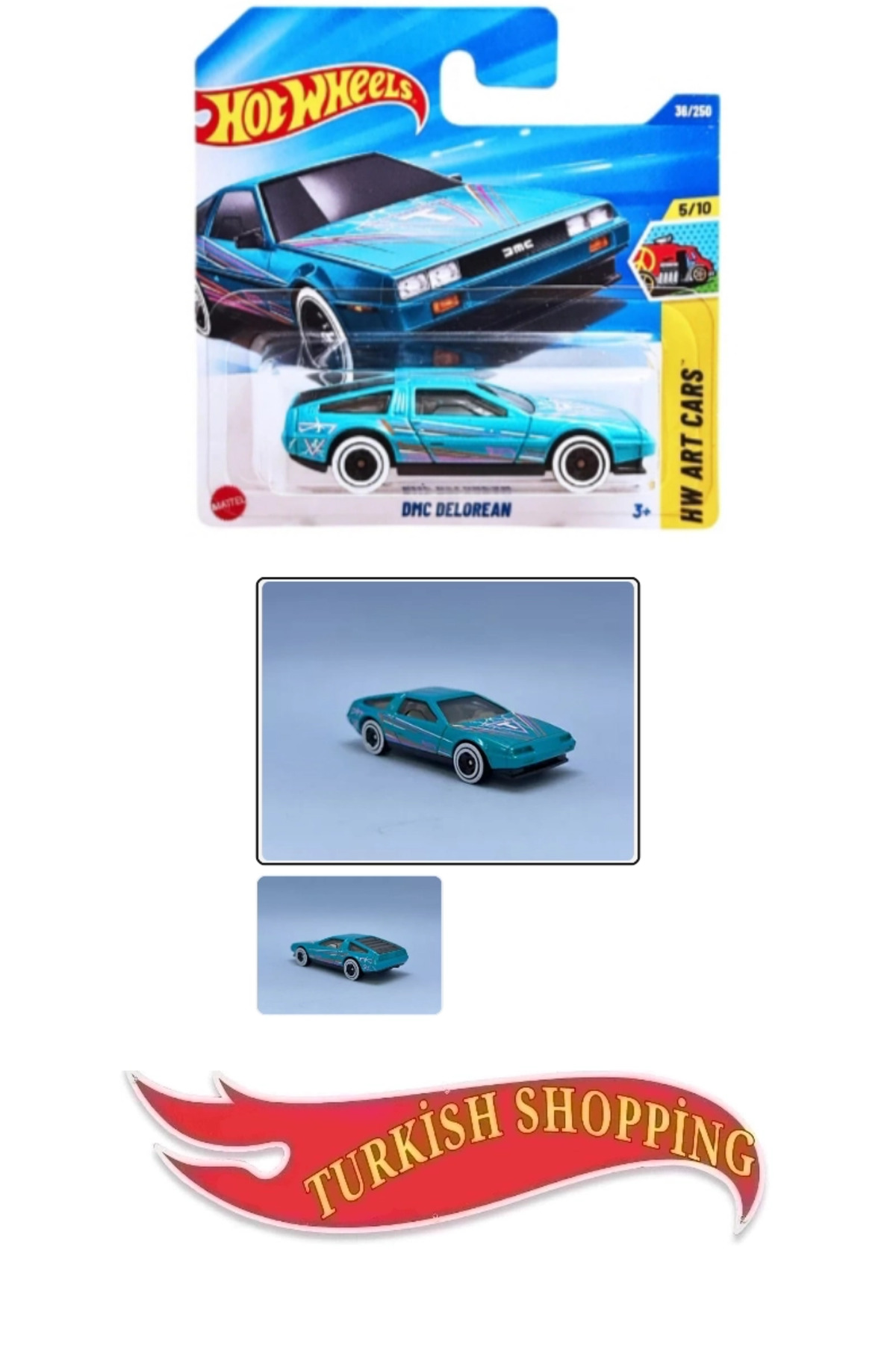 ماشین اسباب بازی 1:64 مقیاس 2025 مورد DMC DELOREAN هات ویلز اورجینال HOT WHEELS