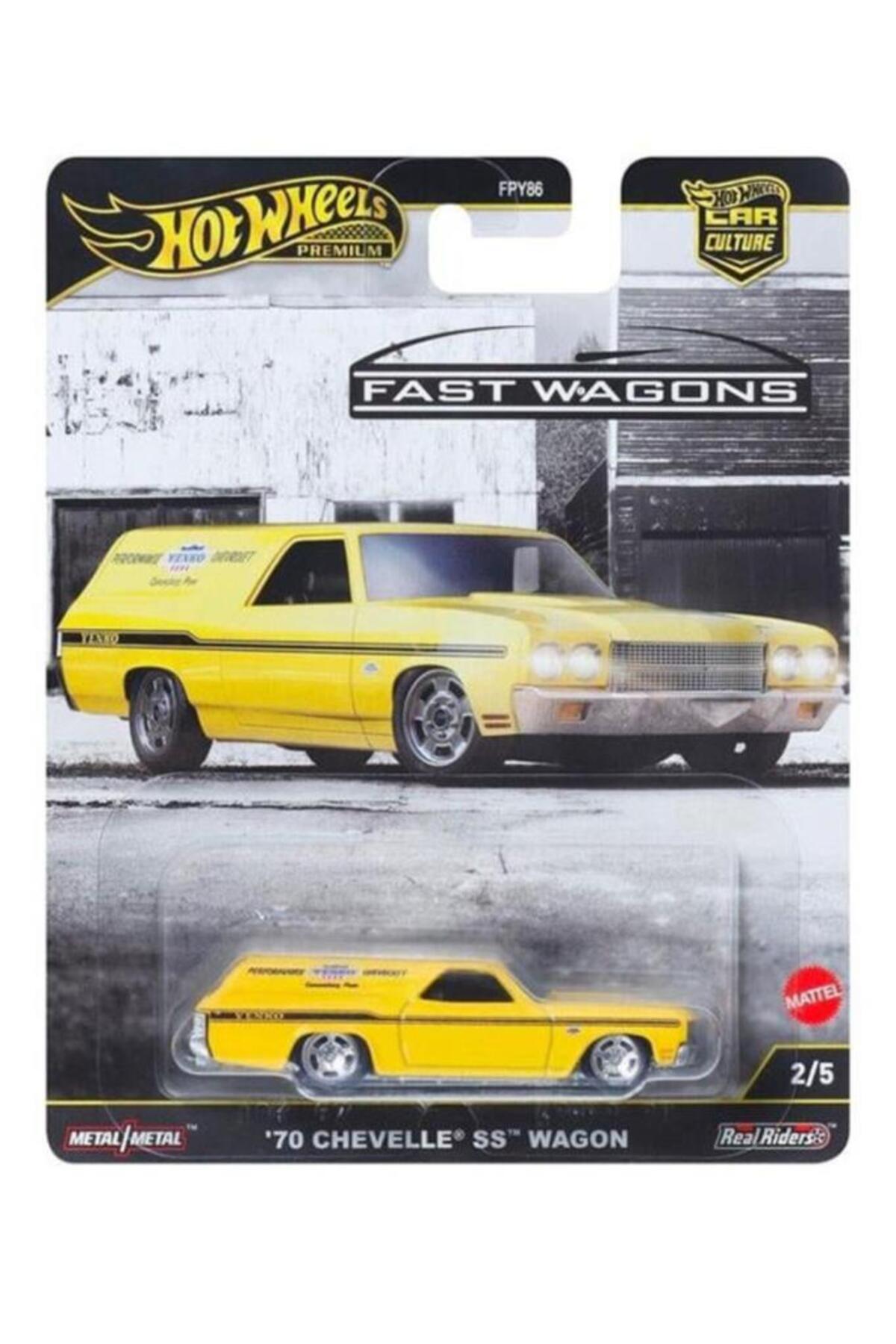 ماشین اسباب بازی WAGONS PREMIUM FAST 70 CHEVELLE SS WAGON FPY86 JBK67 هات ویلز اورجینال HOT WHEELS