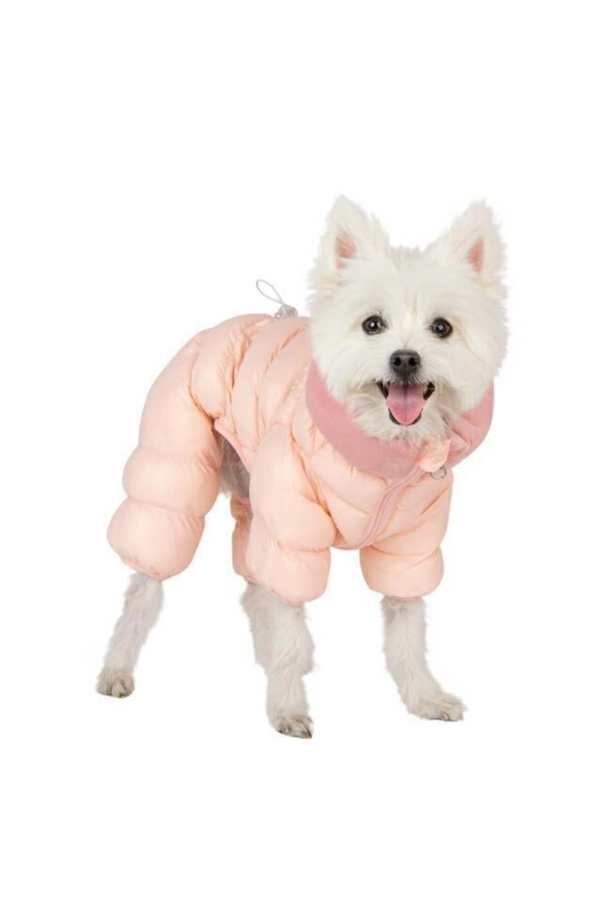 سرهمی سگ Velour Soft All-in-One Jumper صورتی پوپیا Puppia