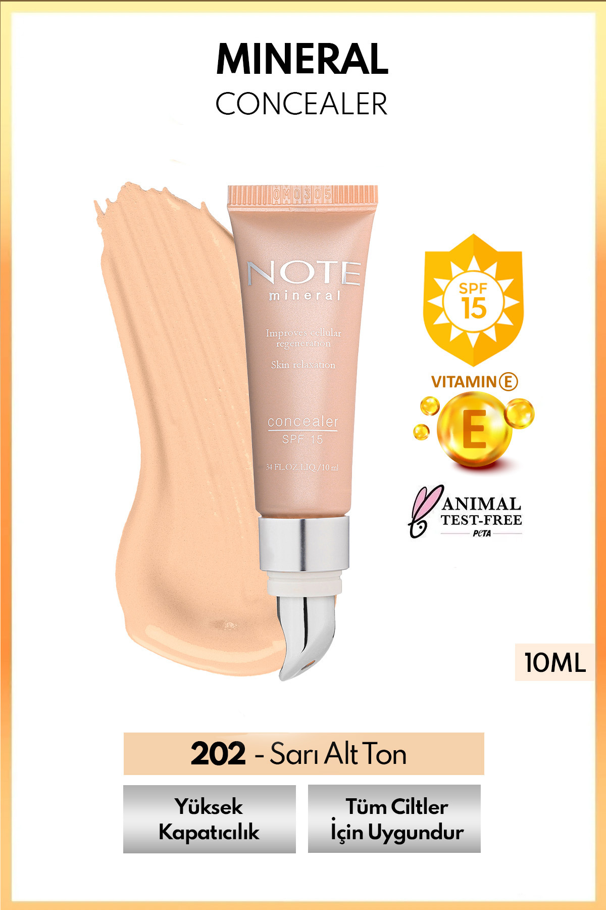 Note Cosmetics کانسیلر مواد معدنی زیر چشم 202