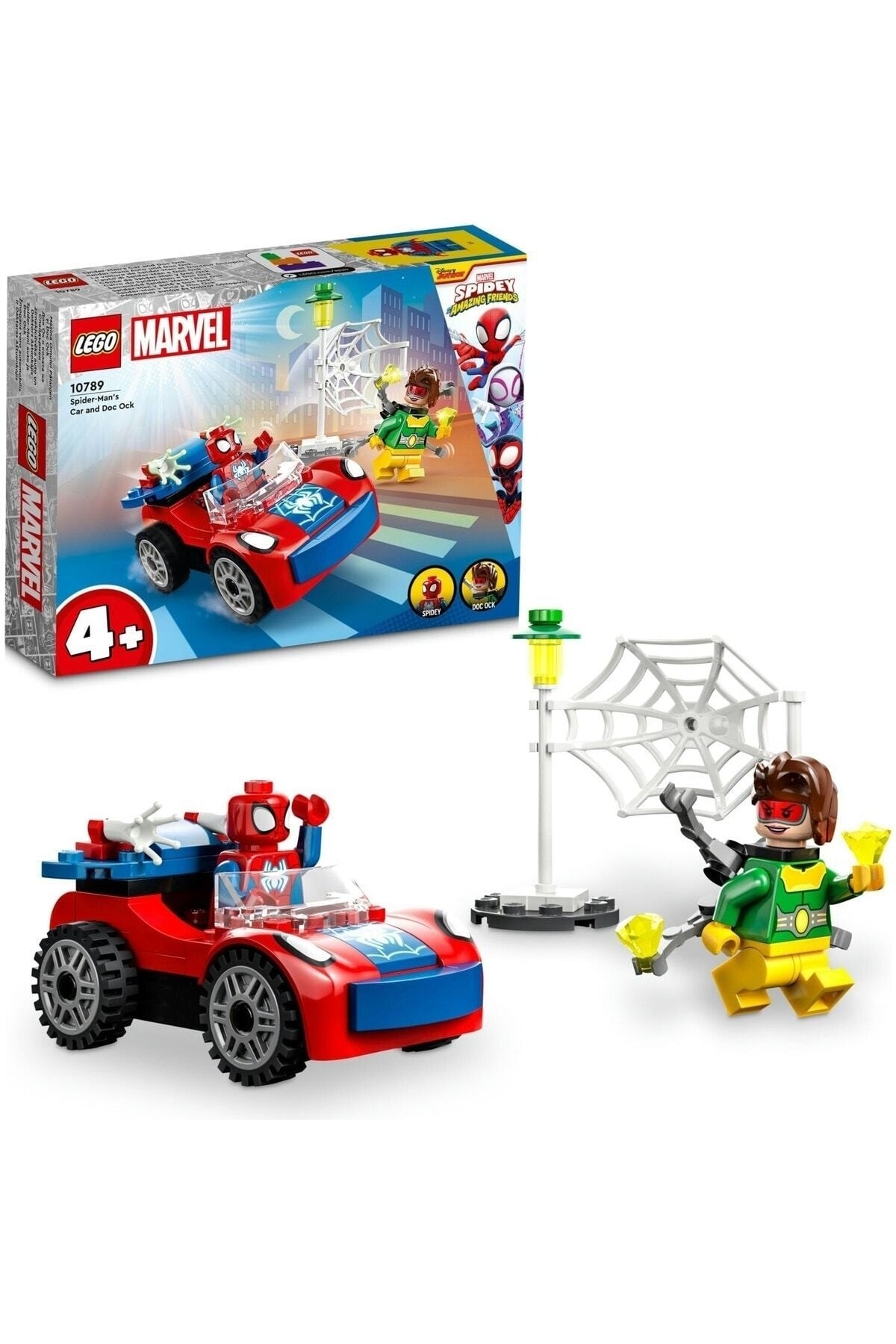 اسباب بازی های آموزشی JUSTFORFUN® MARVEL SPIDER MAN'S CAR AND DOCTOR OKTOPUS 10789 اورجینال LEGO